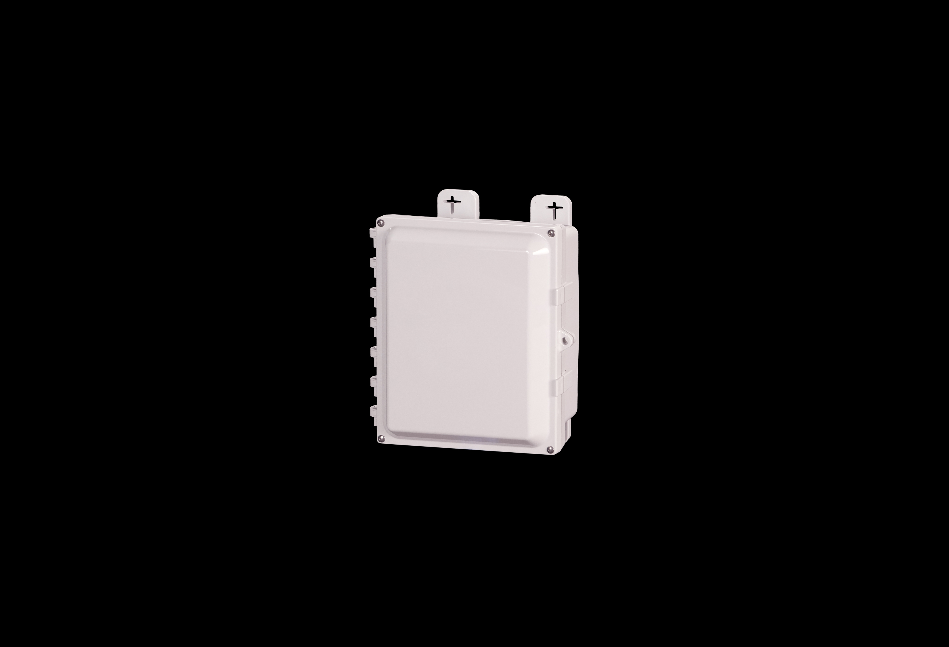Polycarbonate Low Profile Enclosure 10 x 8 x 3 Inches PolySlim™ Series HW Opaque Screw Down Cover without Latches by Stahlin