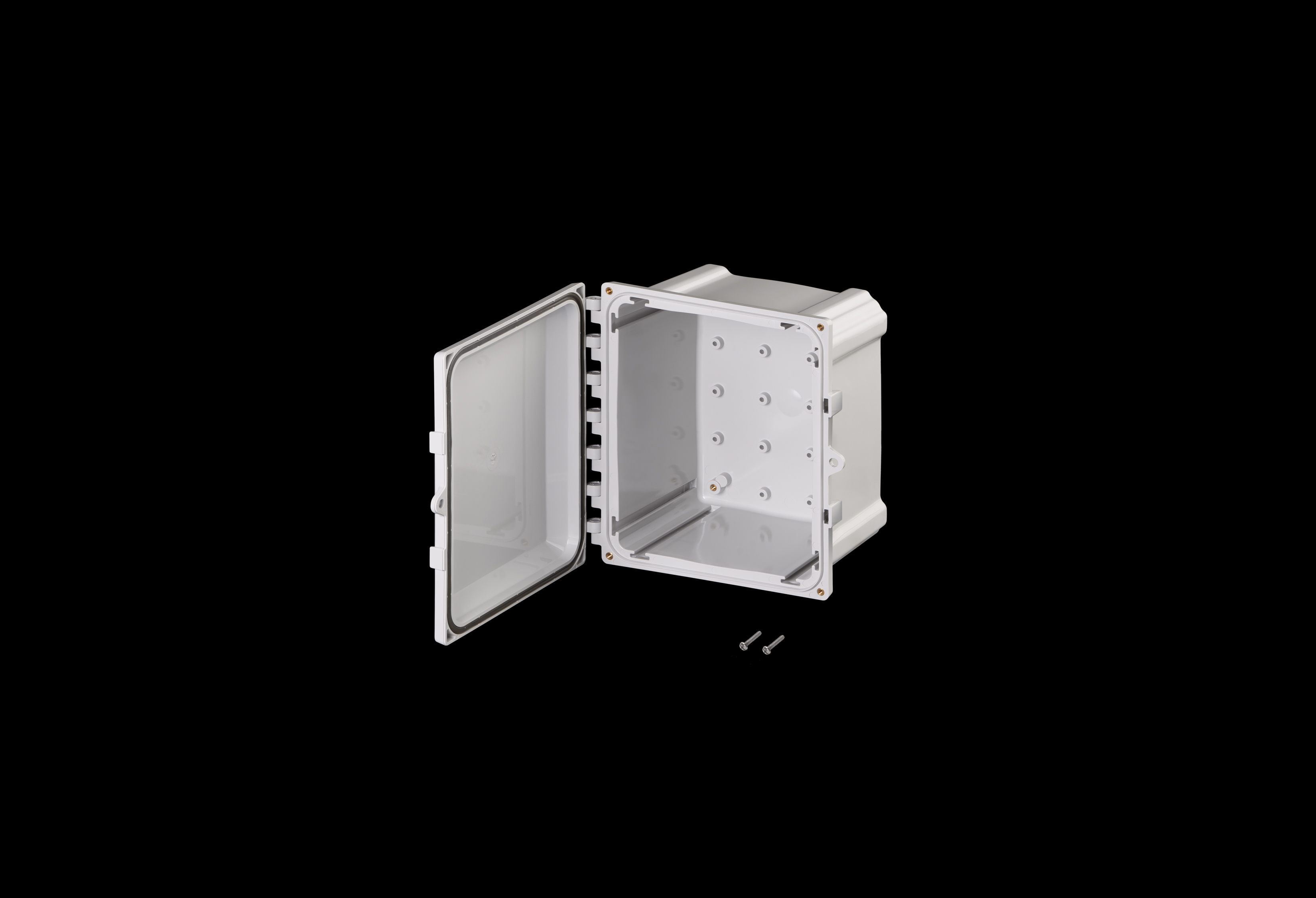 Polycarbonate Enclosure 10 x 8 x 6 Inches PolyStar Series HW Opaque Screw Down Cover without Latches by Stahlin
