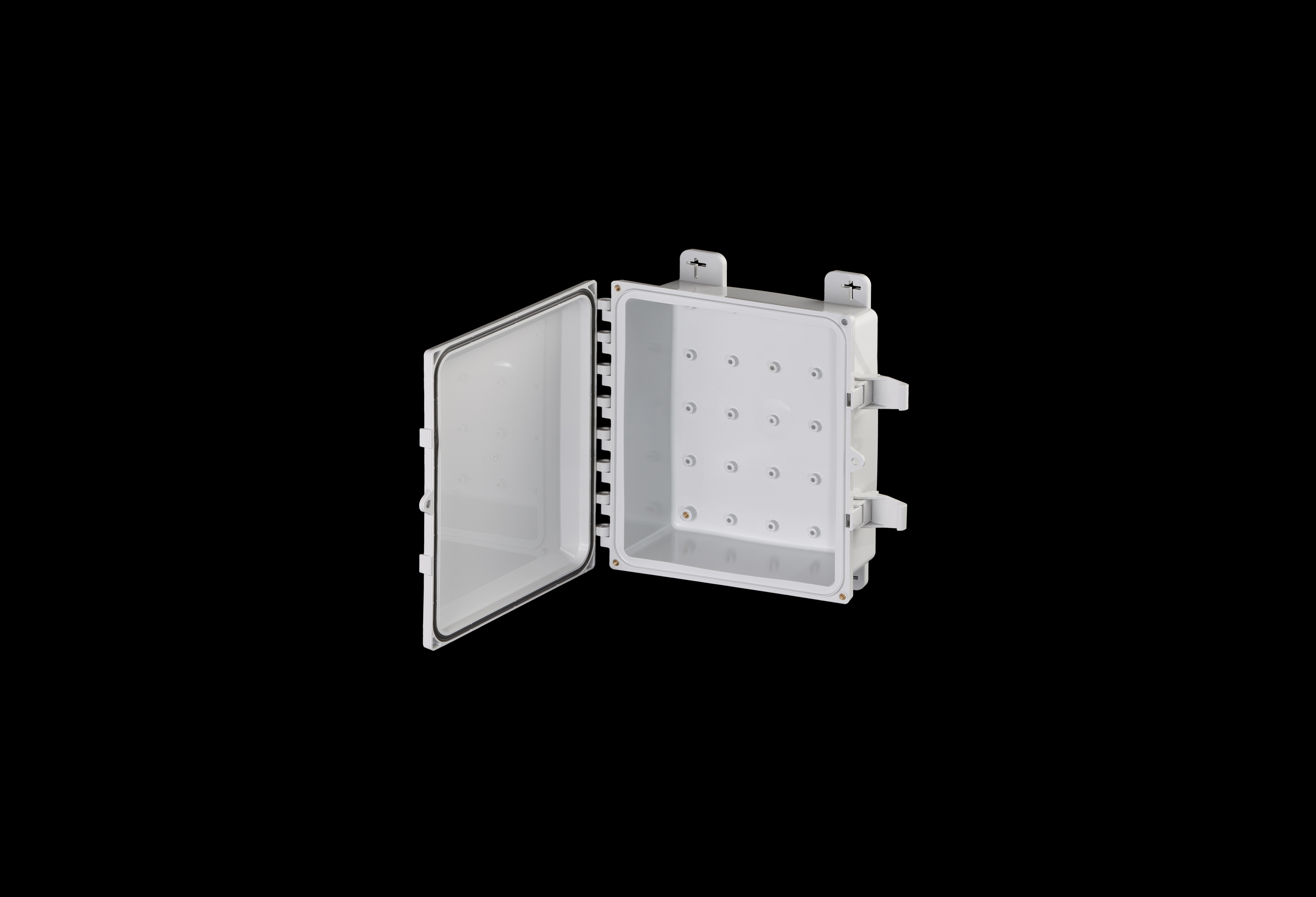Polycarbonate Low Profile Enclosure 12 x 10 x 4 Inches PolySlim™ Series with Opaque Cover by Stahlin