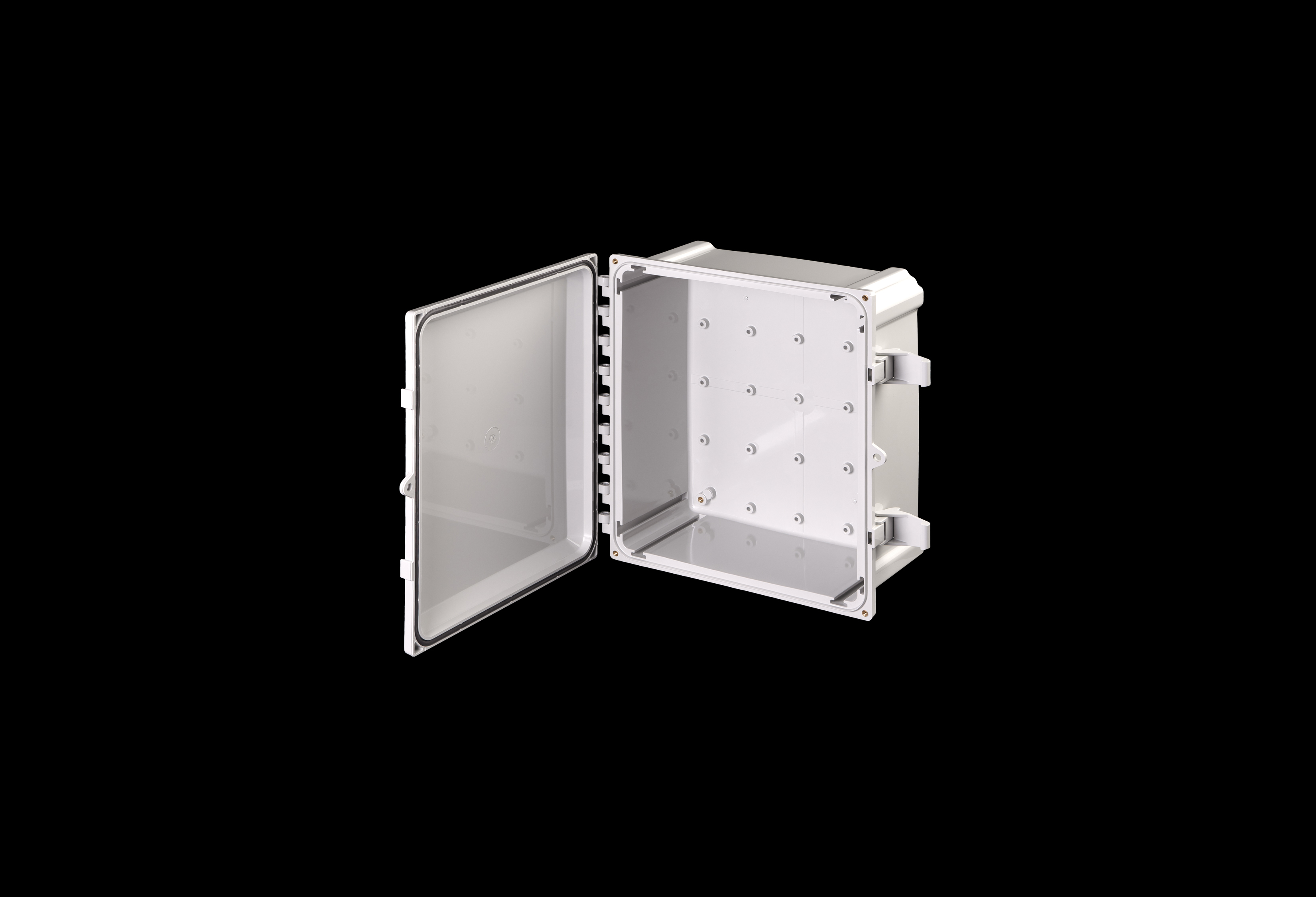 Polycarbonate Enclosure  10 x 8 x 4 Inches PolyStar Series with Hinged, Latched Opaque Cover by Stahlin