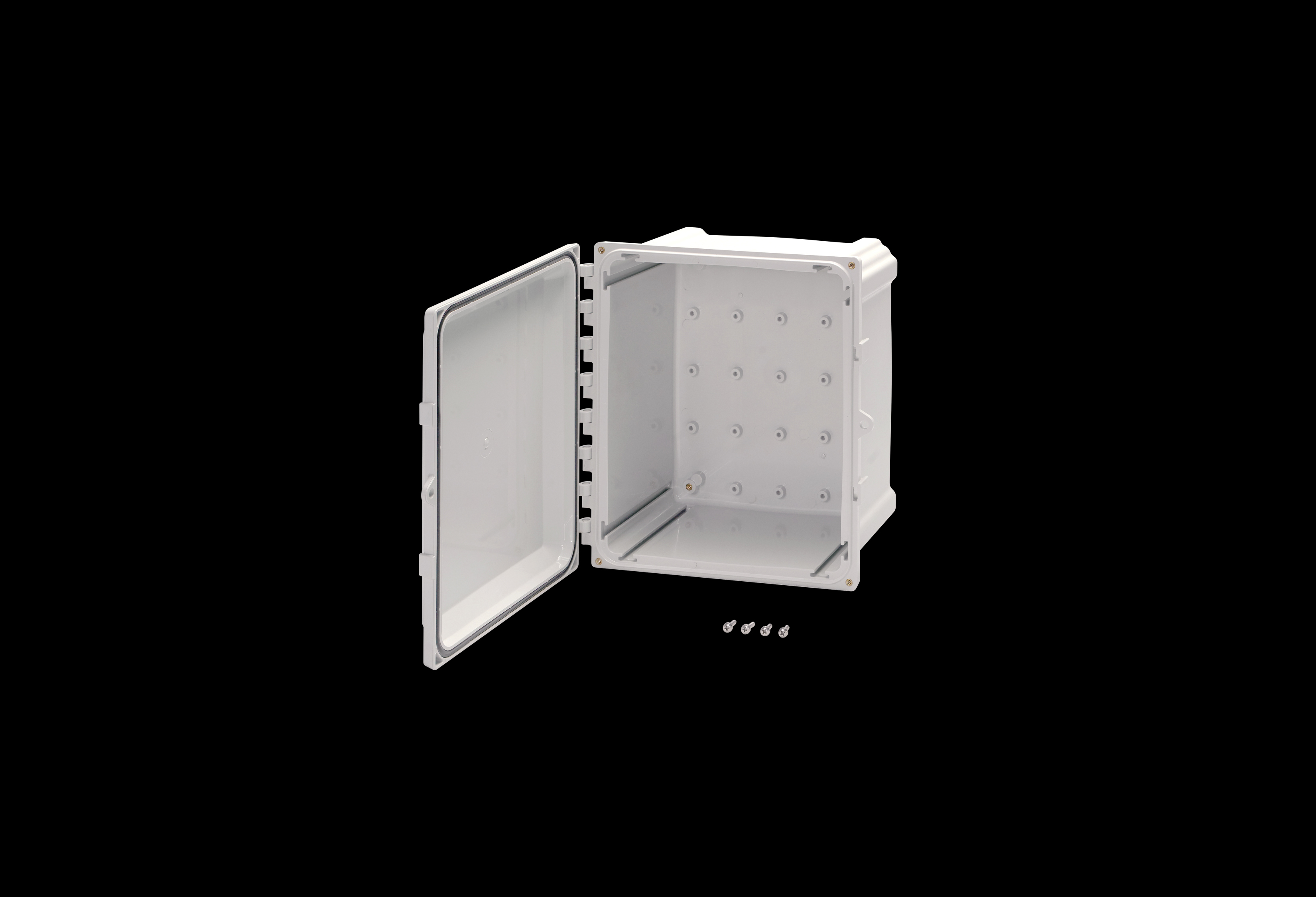 Polycarbonate Enclosure 10 x 8 x 4 Inches PolyStar Series HW Opaque Screw Down Cover without Latches by Stahlin