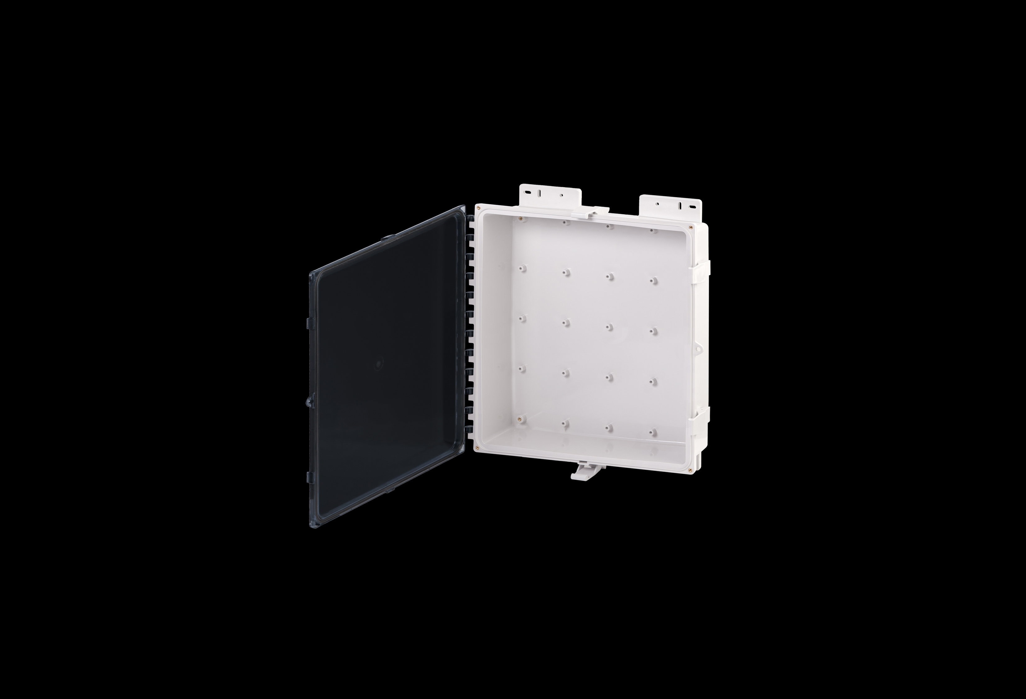 Polycarbonate Low Profile  Enclosure  18 x 16 x 4 Inches PolySlim™ Series with Clear Cover   by Stahlin