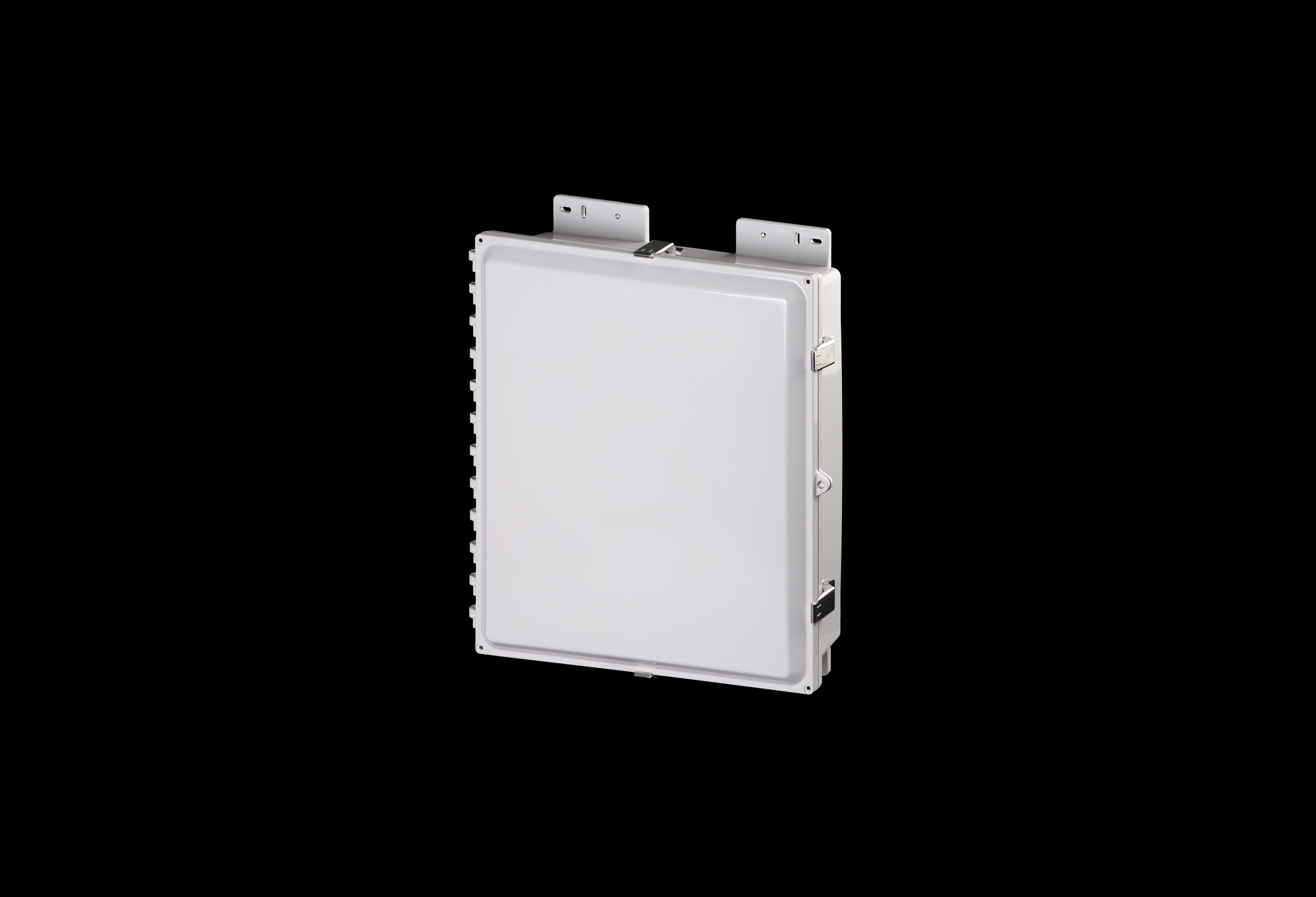 Polycarbonate Low Profile Enclosure 16 x 14 x 4 Inches  PolySlim™ Series with Opaque Cover and Stainless Steel Latches by Stahlin