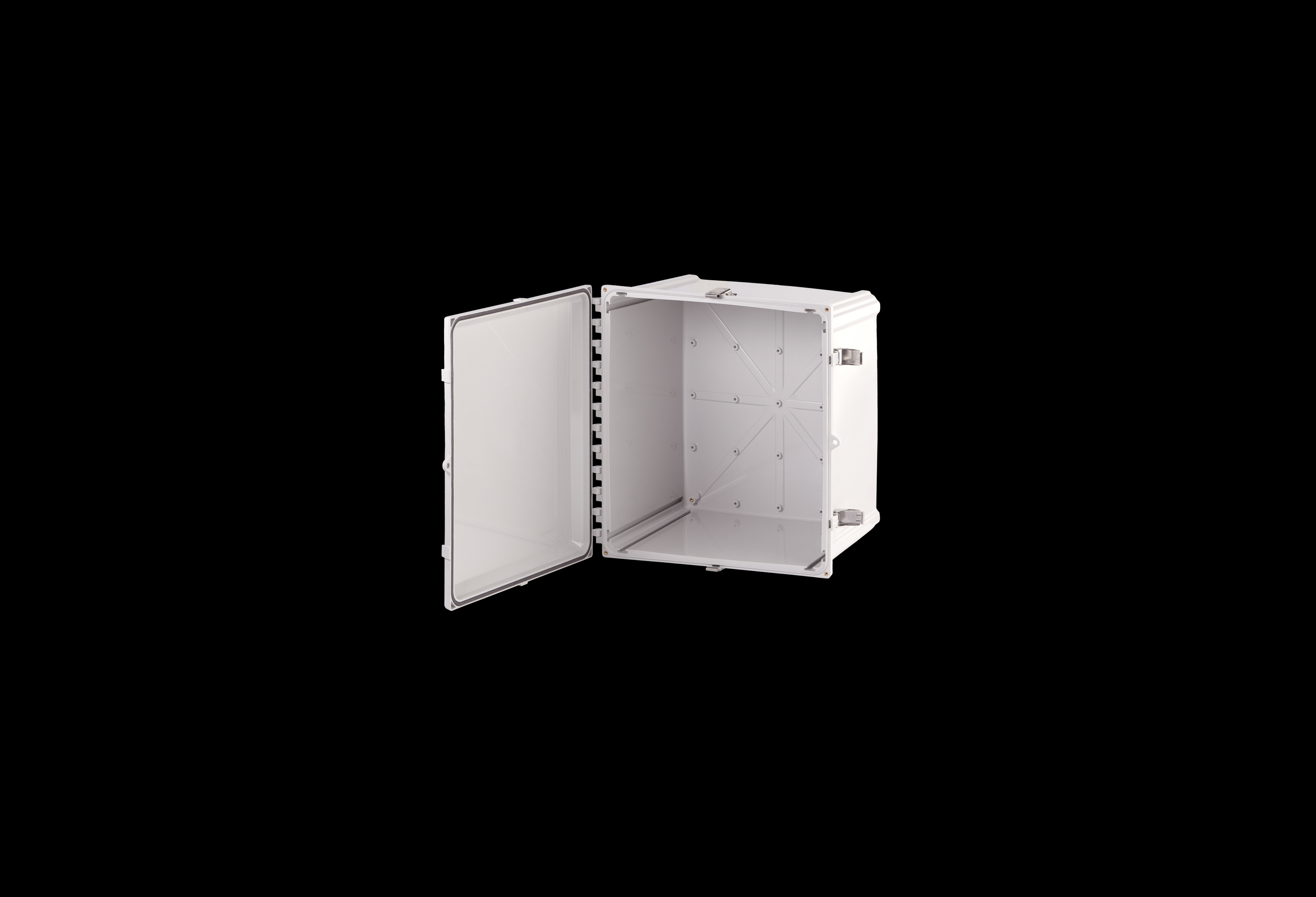 Polycarbonate Enclosure  18 x 16 x 10 Inches PolyStar Series with Hinged, Opaque Cover and Stainless Steel Latches  by Stahlin