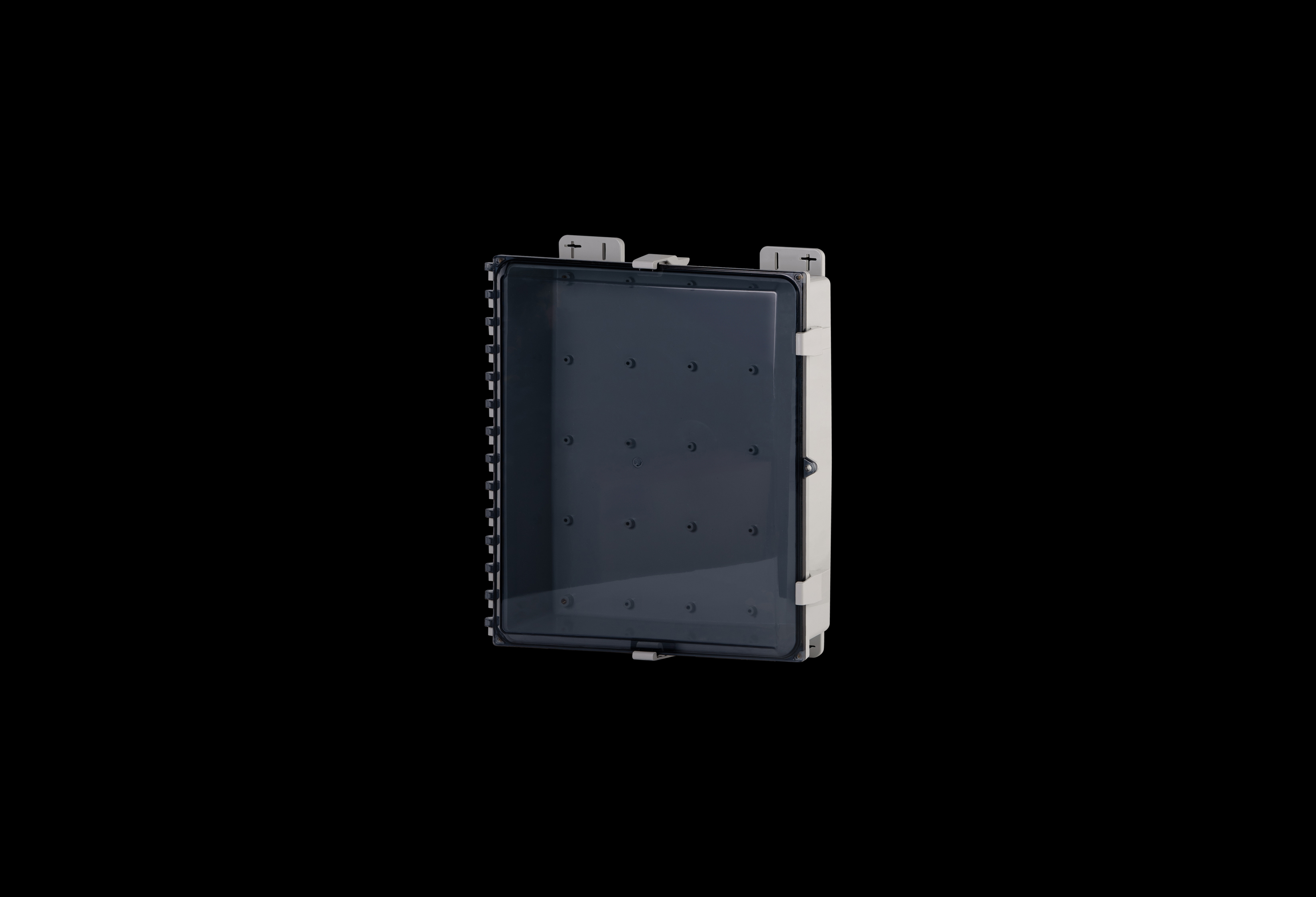Polycarbonate Low Profile Enclosure 20 x 16 x 4 Inches PolySlim™  Series with Clear Cover by Stahlin