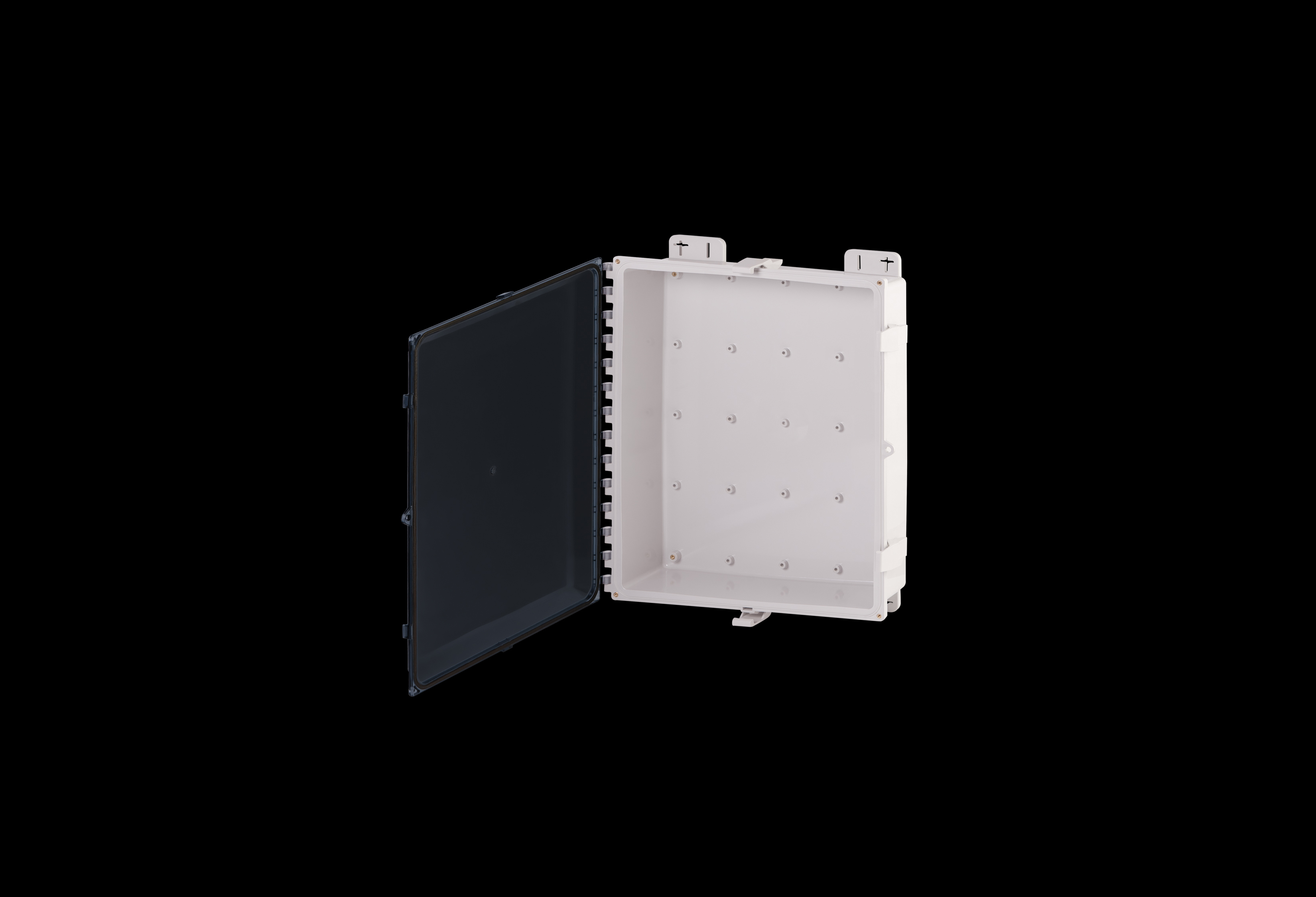 Polycarbonate Low Profile Enclosure 20 x 16 x 4 Inches PolySlim™  Series with Clear Cover by Stahlin