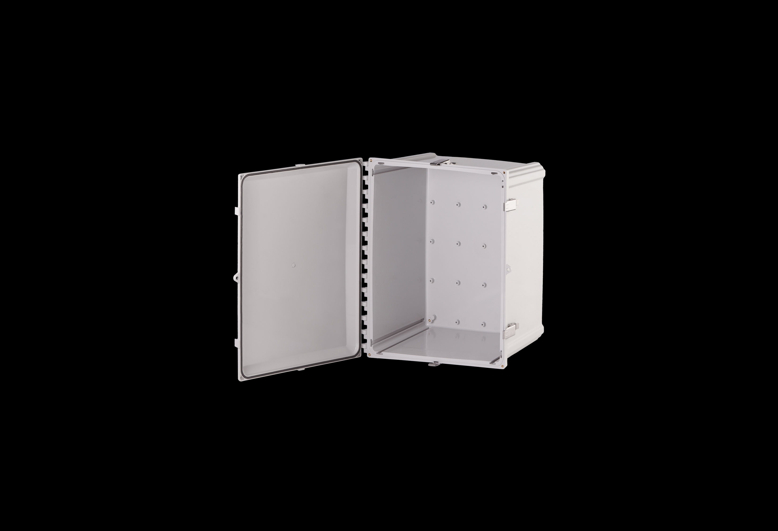 Polycarbonate Enclosure  20 x 16 x 8 Inches PolyStar Series with Hinged, Opaque Cover and Stainless Steel Latches  by Stahlin