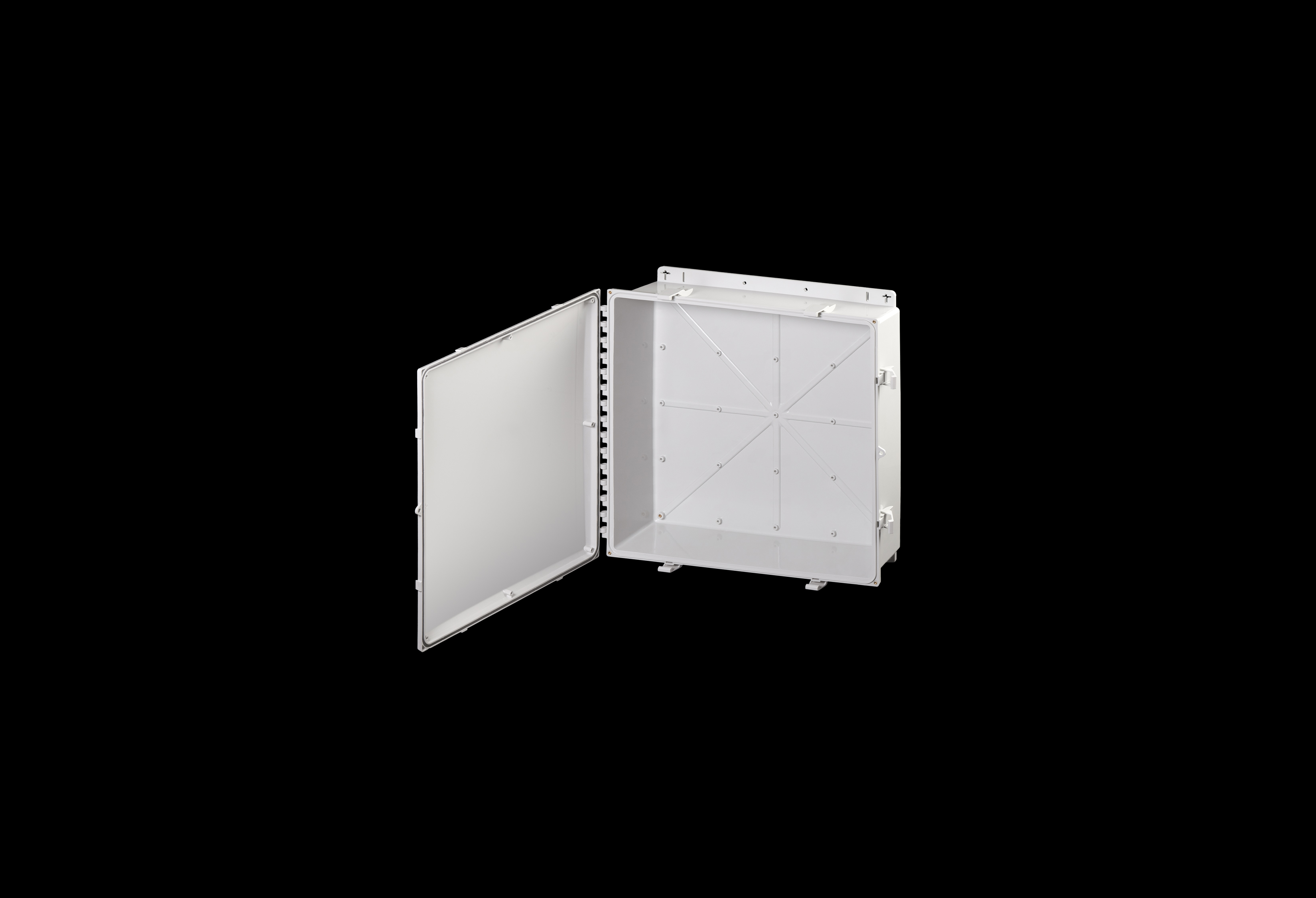Polycarbonate Low Profile Enclosure 24 x 24 x 6 Inches PolySlim™ Series with Opaque Cover by Stahlin