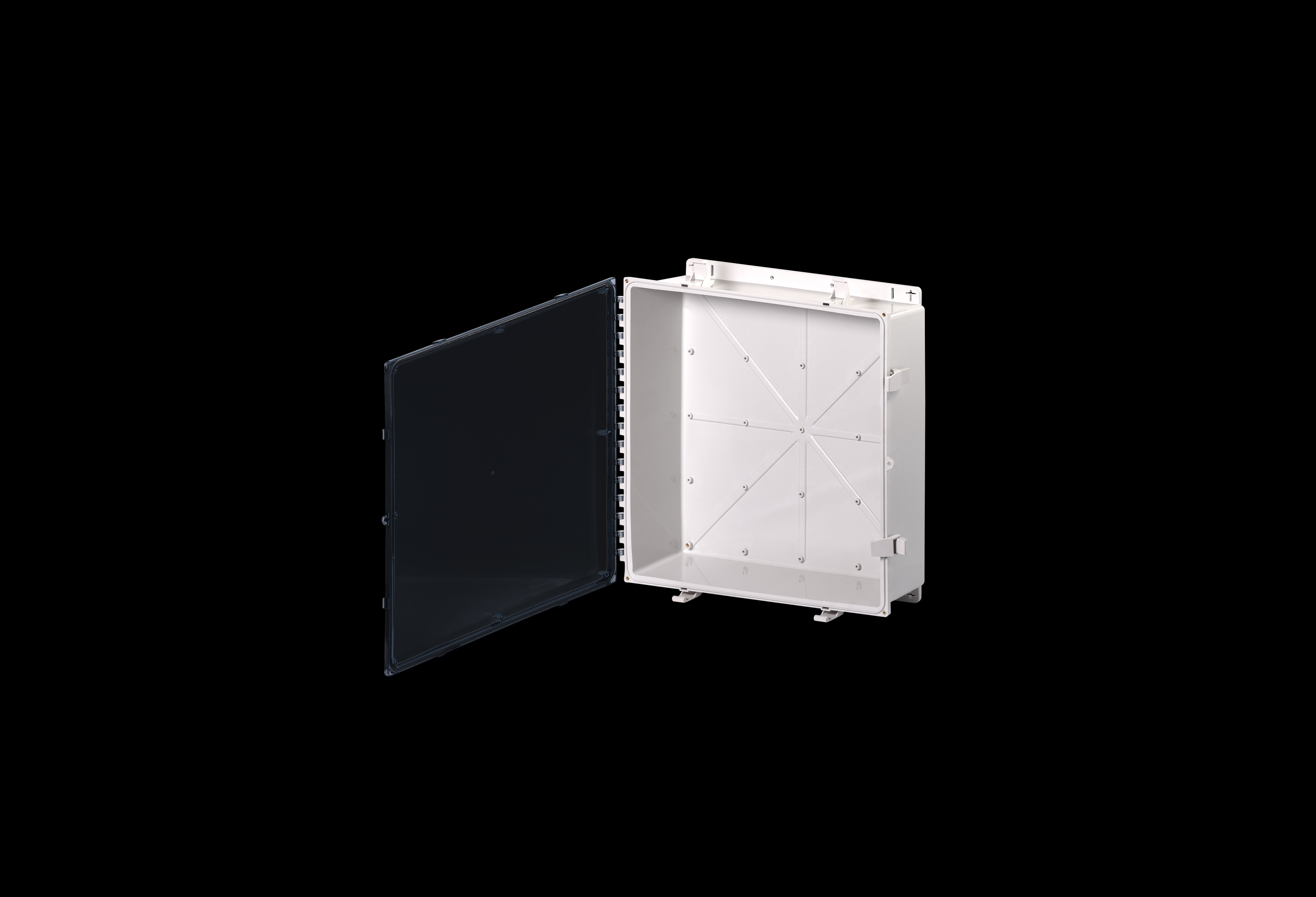 Polycarbonate Low Profile Enclosure 24 x 24 x 6 Inches PolySlim™  Series with Clear Cover by Stahlin