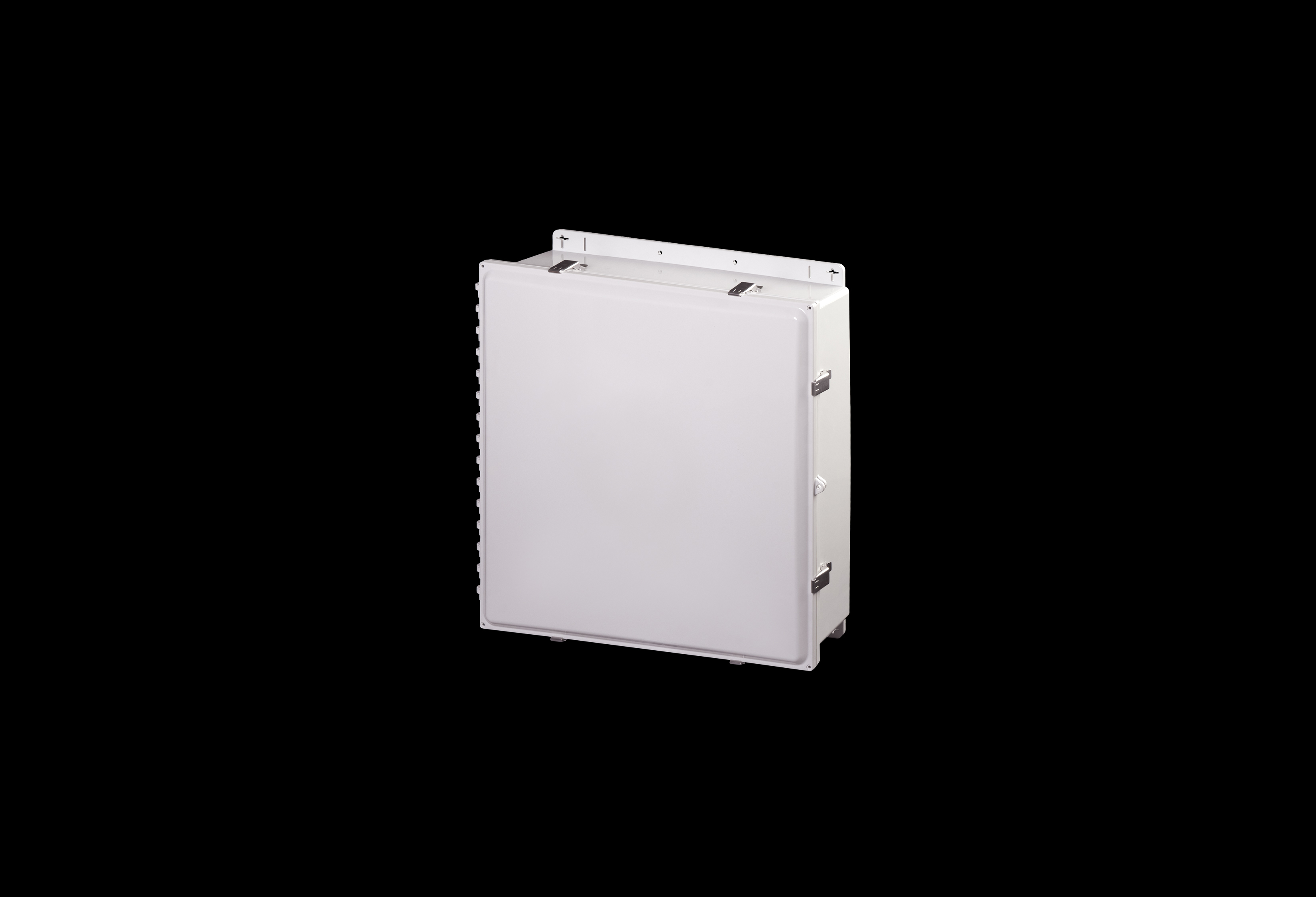 Polycarbonate Low Profile Enclosure 24 x 24 x 6 Inches  PolySlim™ Series with Opaque Cover and Stainless Steel Latches by Stahlin