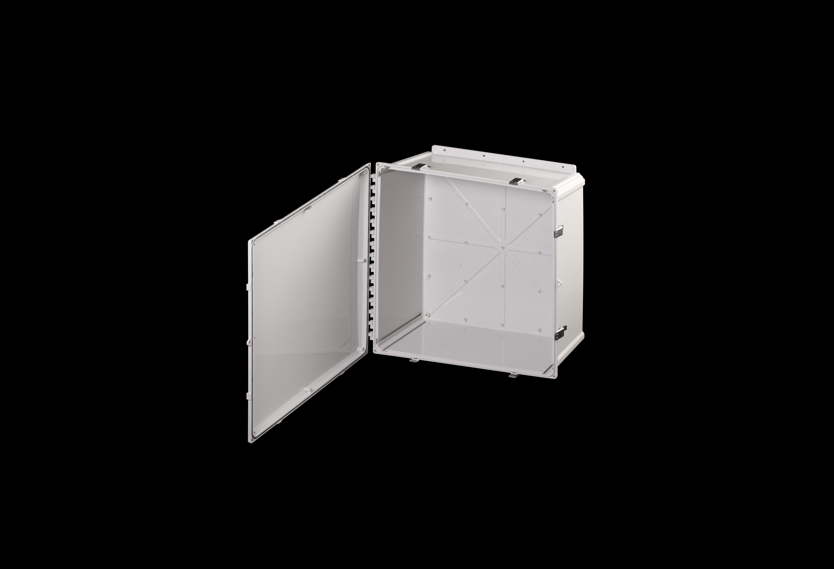 Polycarbonate Enclosure  24 x 24 x 10 Inches PolyStar Series with Hinged, Opaque Cover and Stainless Steel Latches  by Stahlin