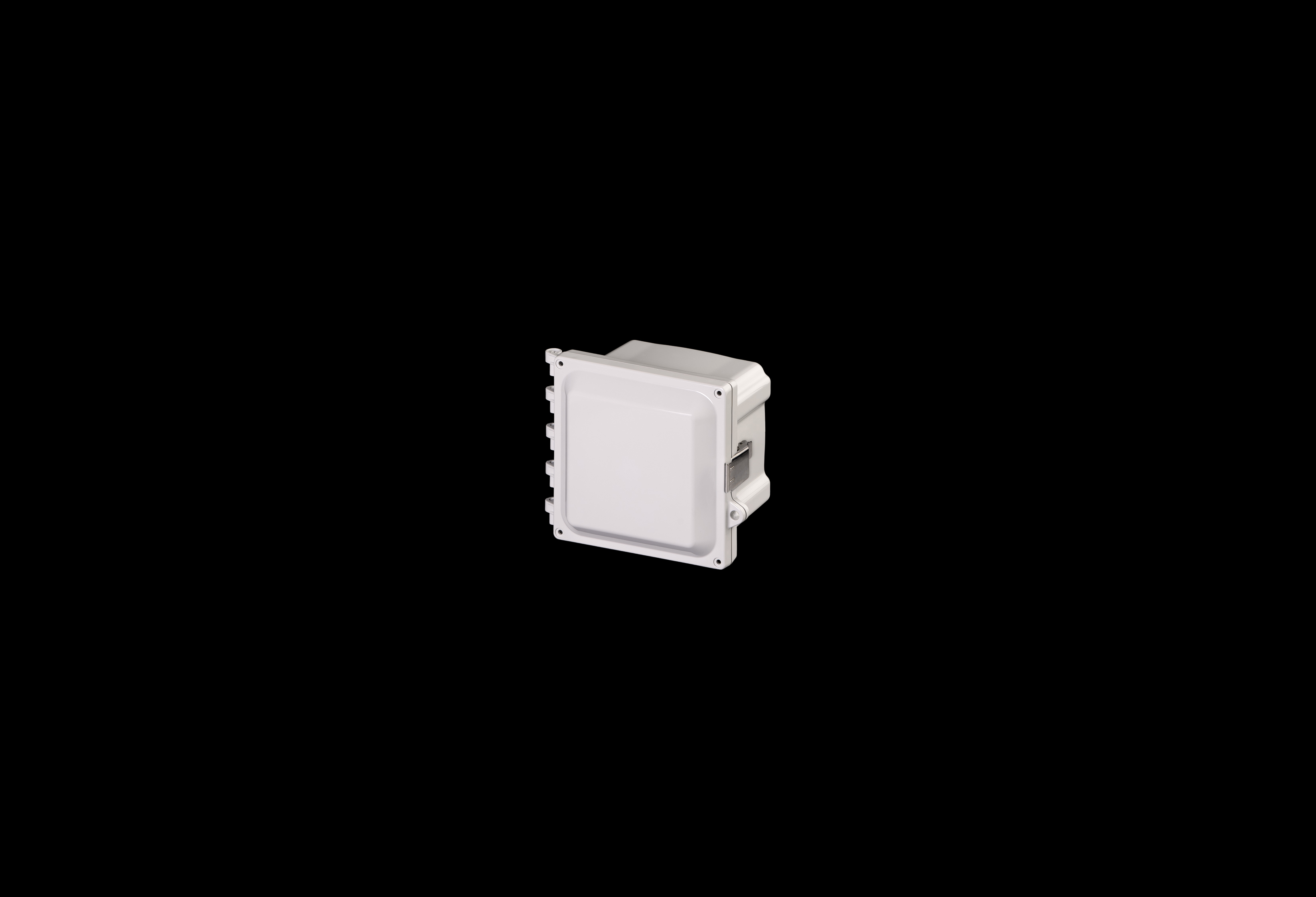 Polycarbonate Enclosure  6 x 6 x 4 Inches PolyStar Series with Hinged, Opaque Cover and Stainless Steel Latches   by Stahlin