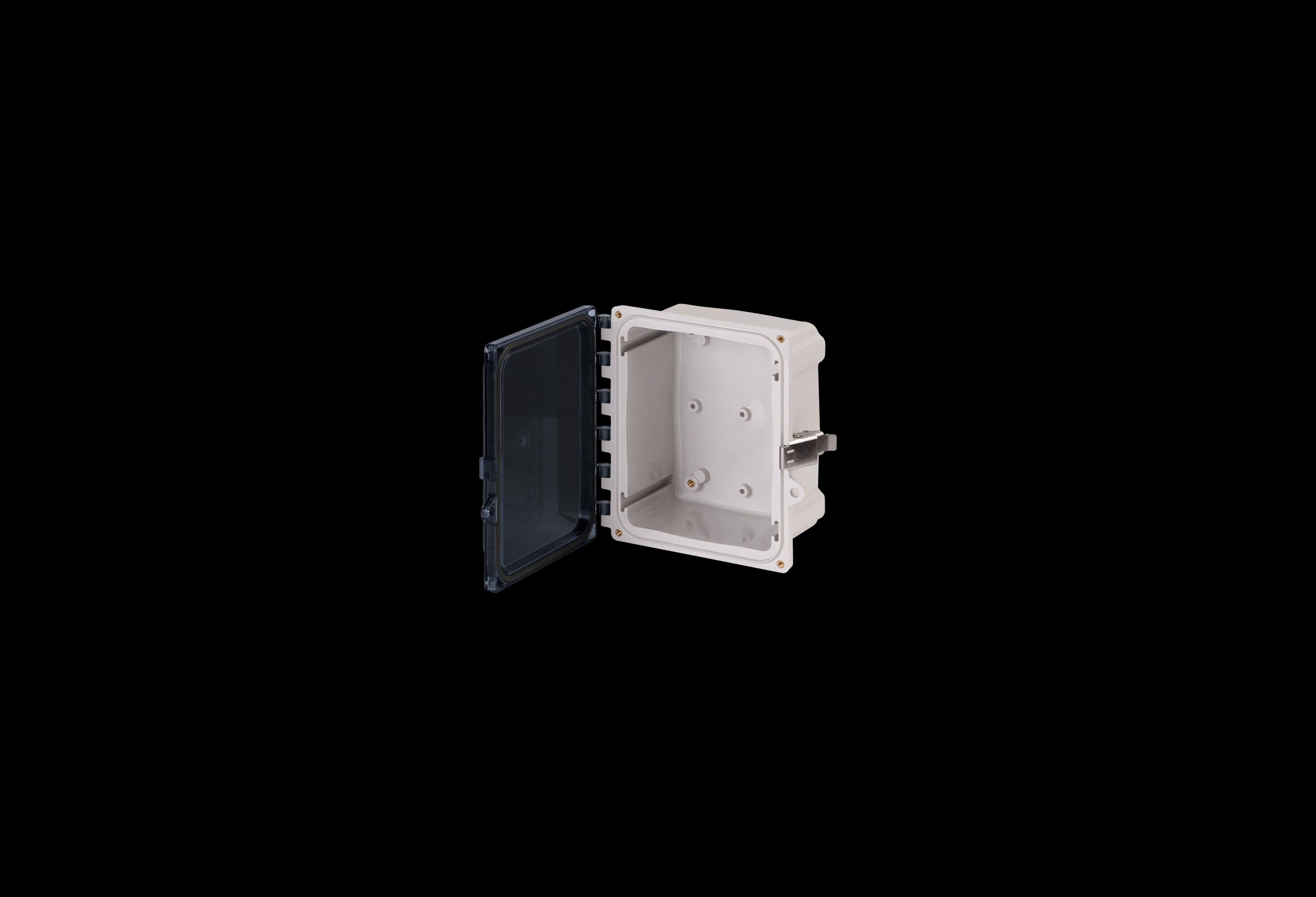 Polycarbonate Enclosure  6 x 6 x 4 Inches PolyStar Series with Clear Cover and Stainless Steel Latches  by Stahlin