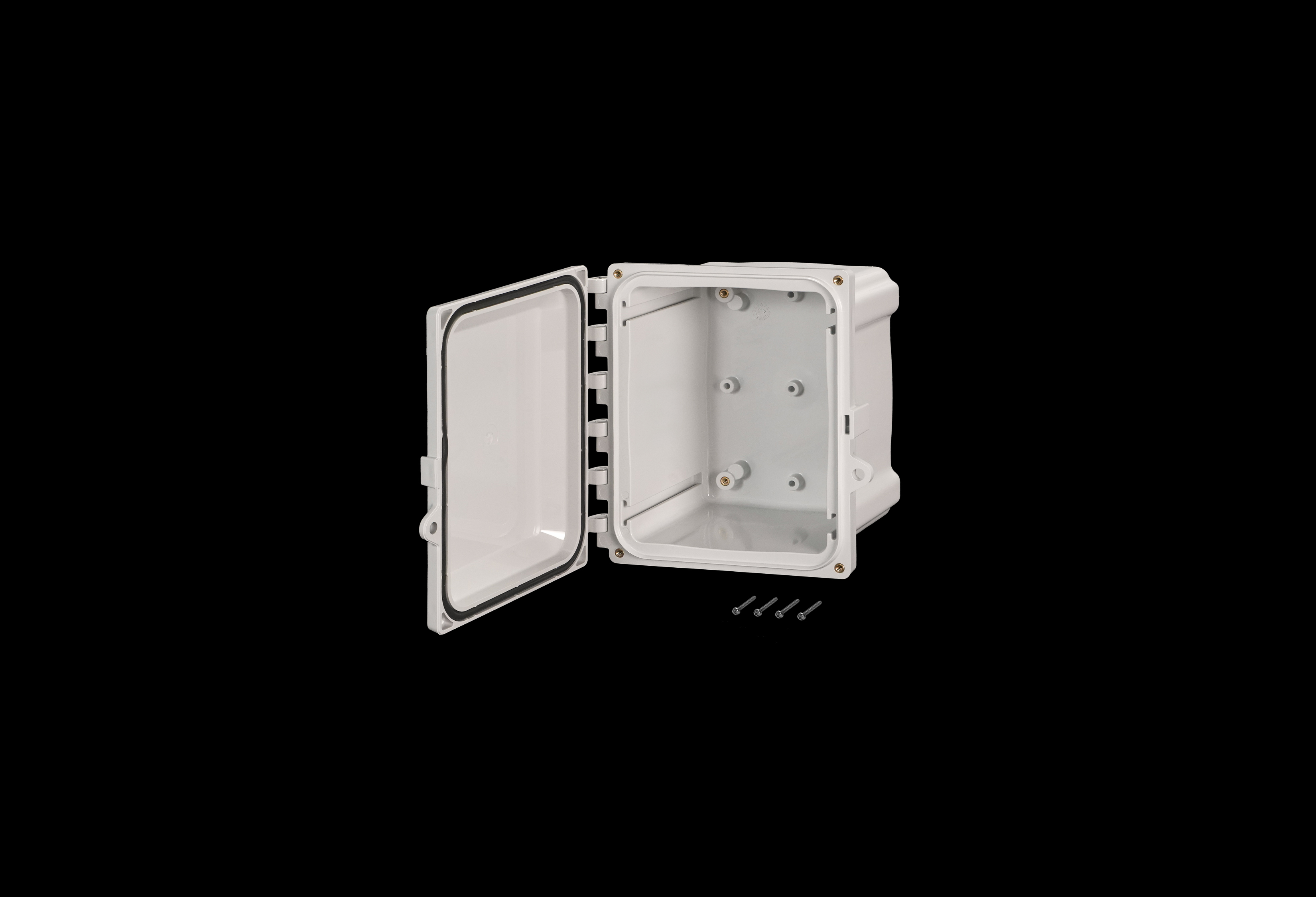 Polycarbonate Enclosure 6 x 6 x 4 Inches PolyStar Series HW Opaque Screw Down Cover without Latches by Stahlin