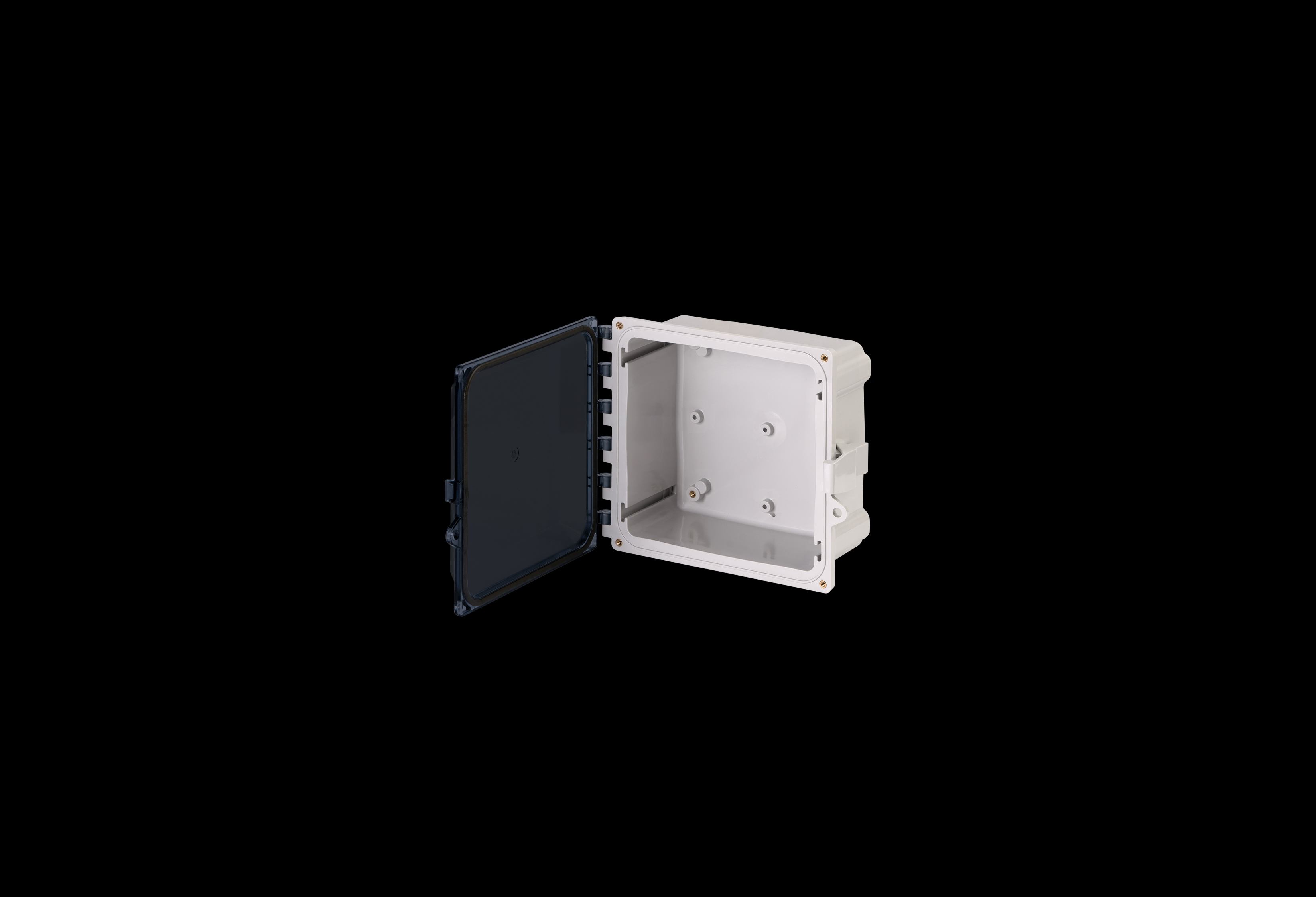 Polycarbonate Enclosure  8 x 8 x 4 Inches PolyStar Series with Clear Cover   by Stahlin