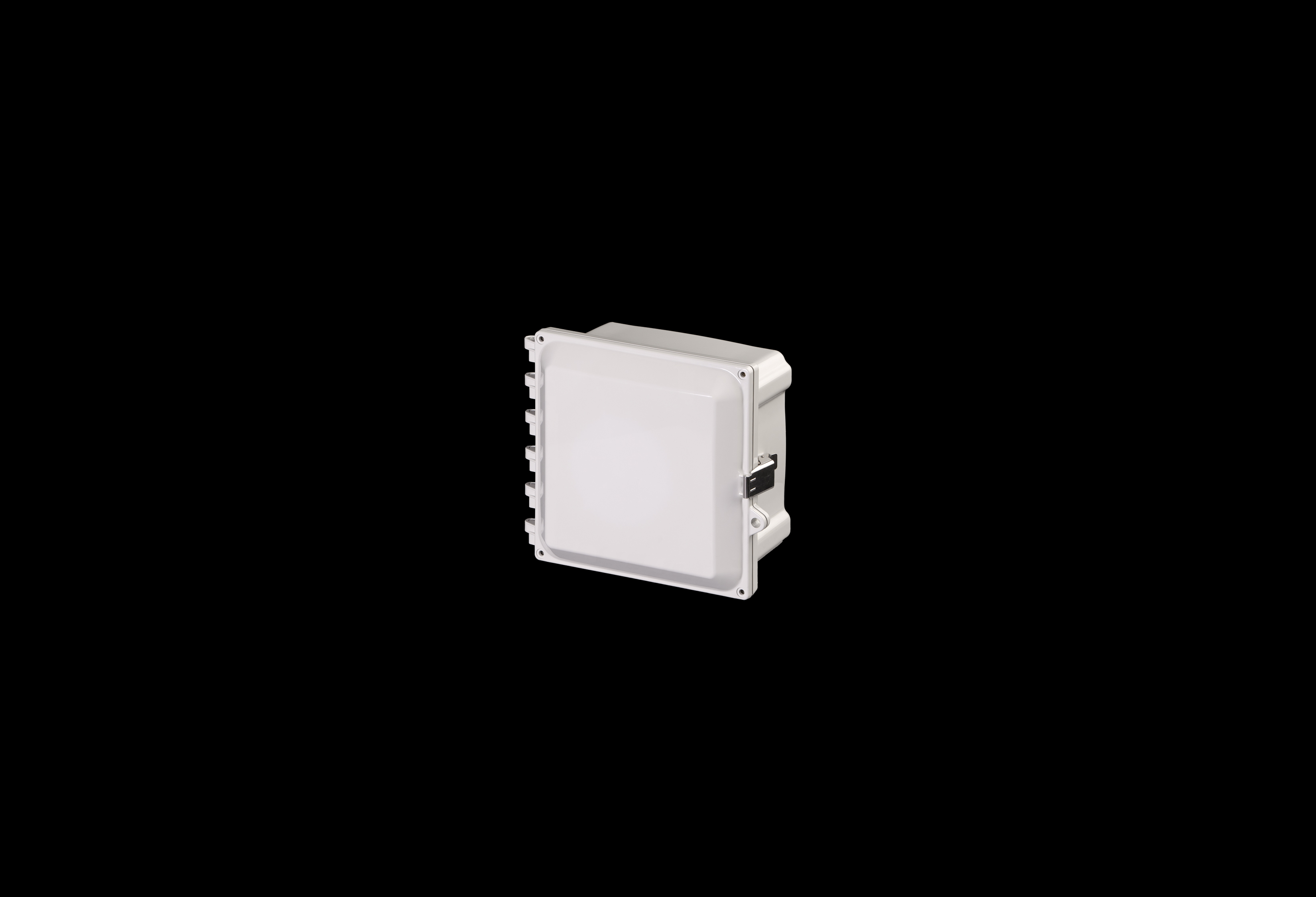 Polycarbonate Enclosure  8 x 8 x 4 Inches PolyStar Series with Hinged, Opaque Cover and Stainless Steel Latches  by Stahlin