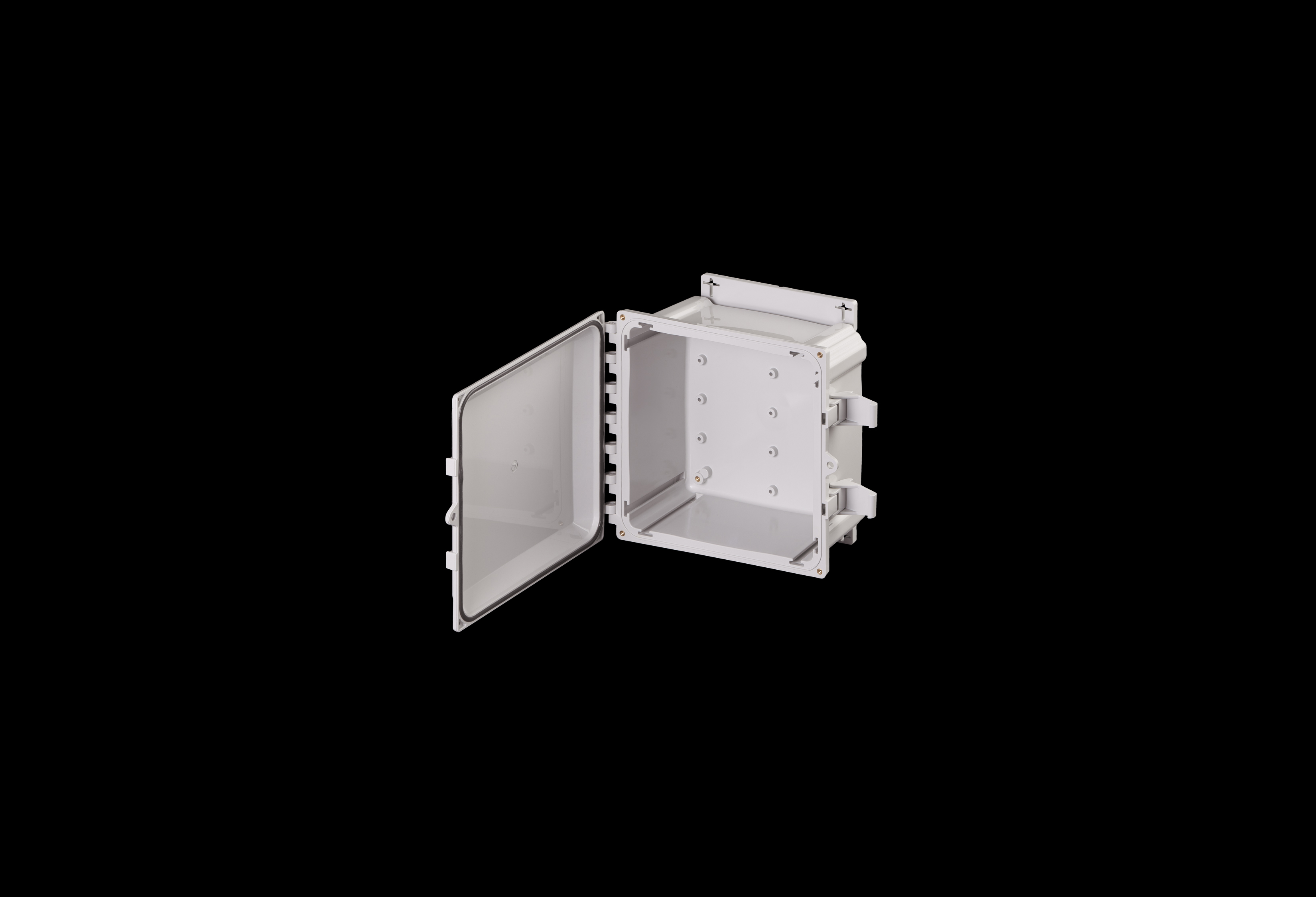 Polycarbonate Enclosure 10 x 10 x 6 Inches PolyStar Series with Opaque Cover and Flange Kit by Stahlin