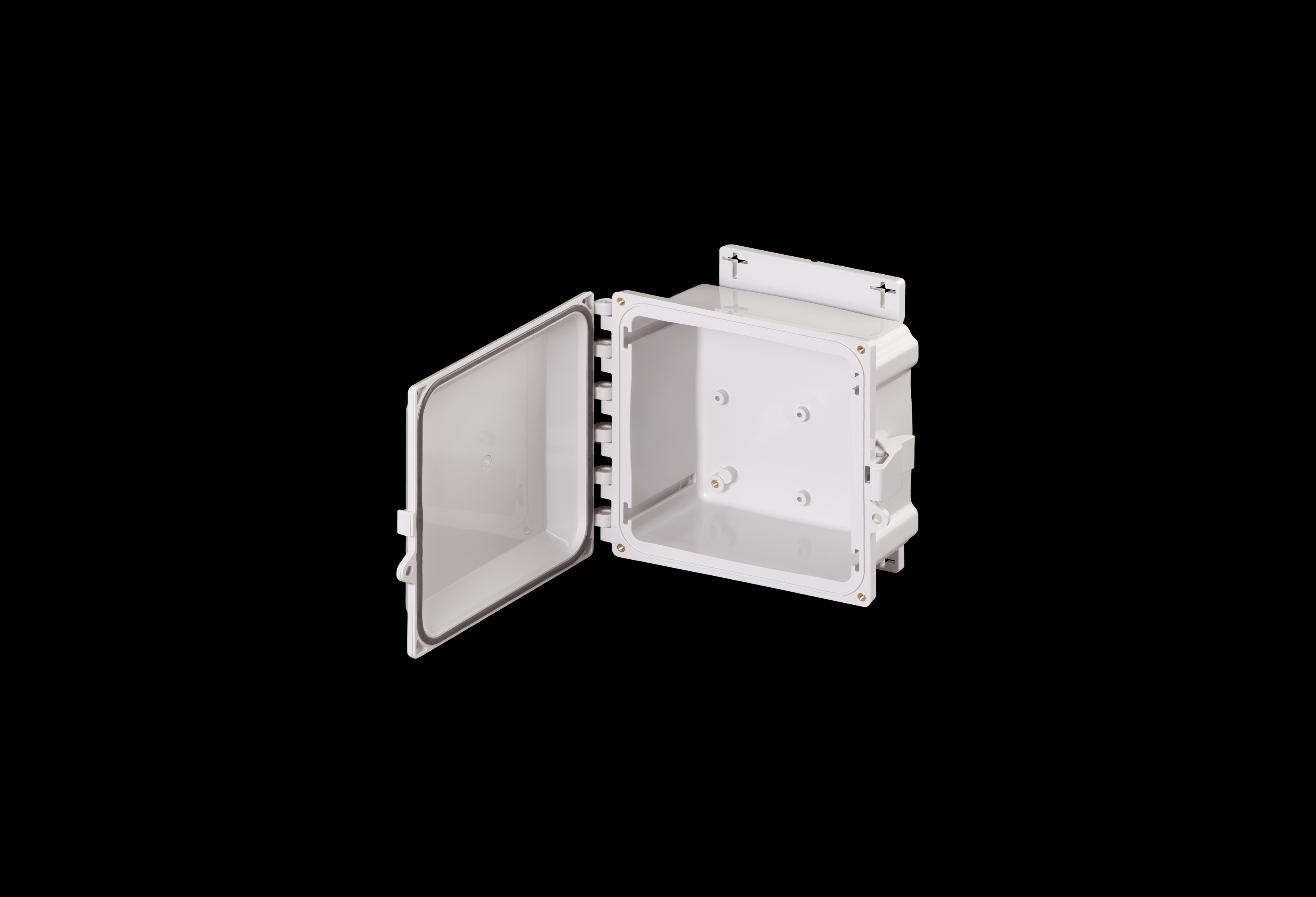 Polycarbonate Enclosure 8 x 8 x 4 Inches PolyStar Series with Opaque Cover and Flange Kit by Stahlin