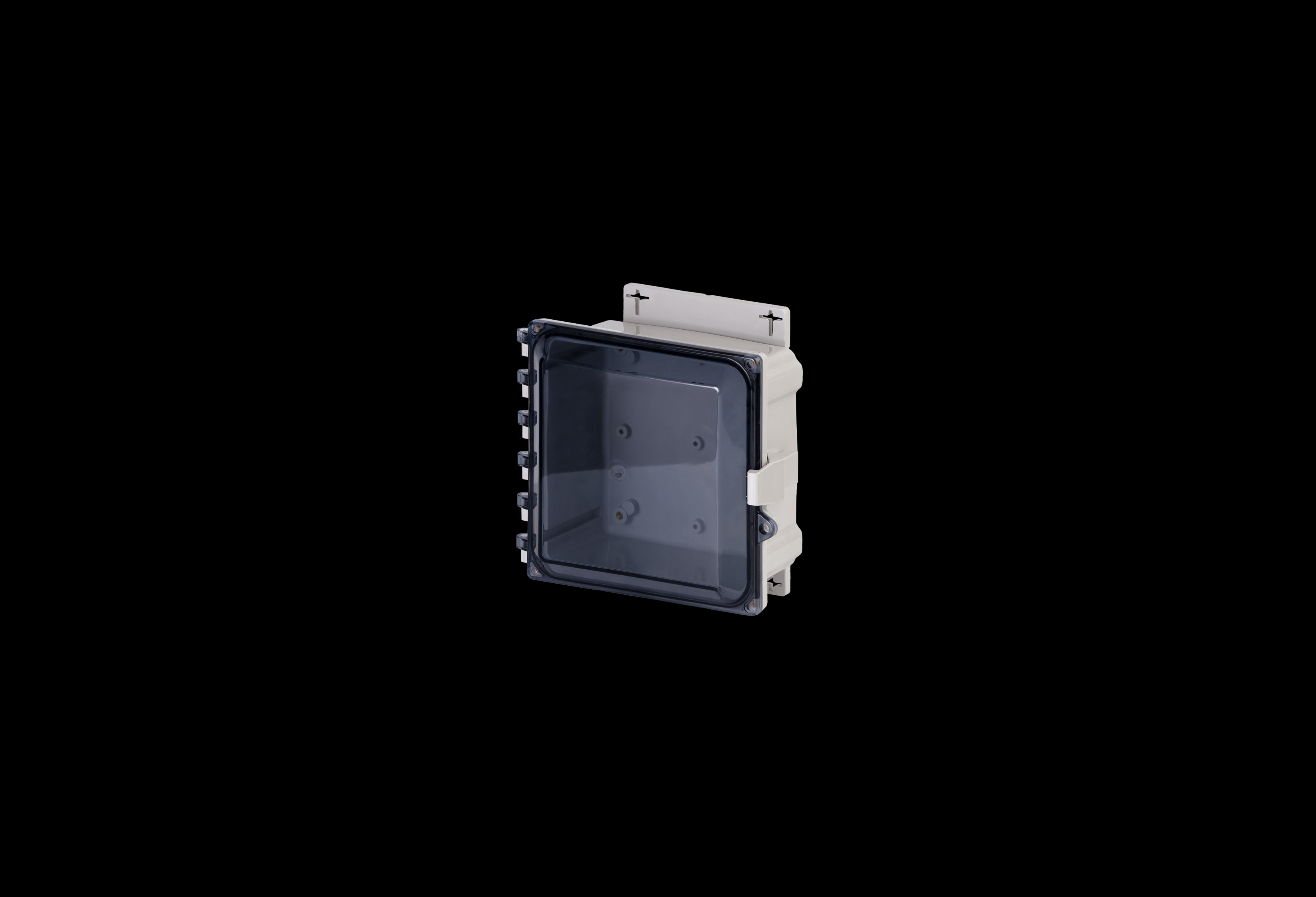 Polycarbonate Enclosure 8 x 8 x 4 Inches PolyStar Series with Clear Cover and Flange Kit by Stahlin