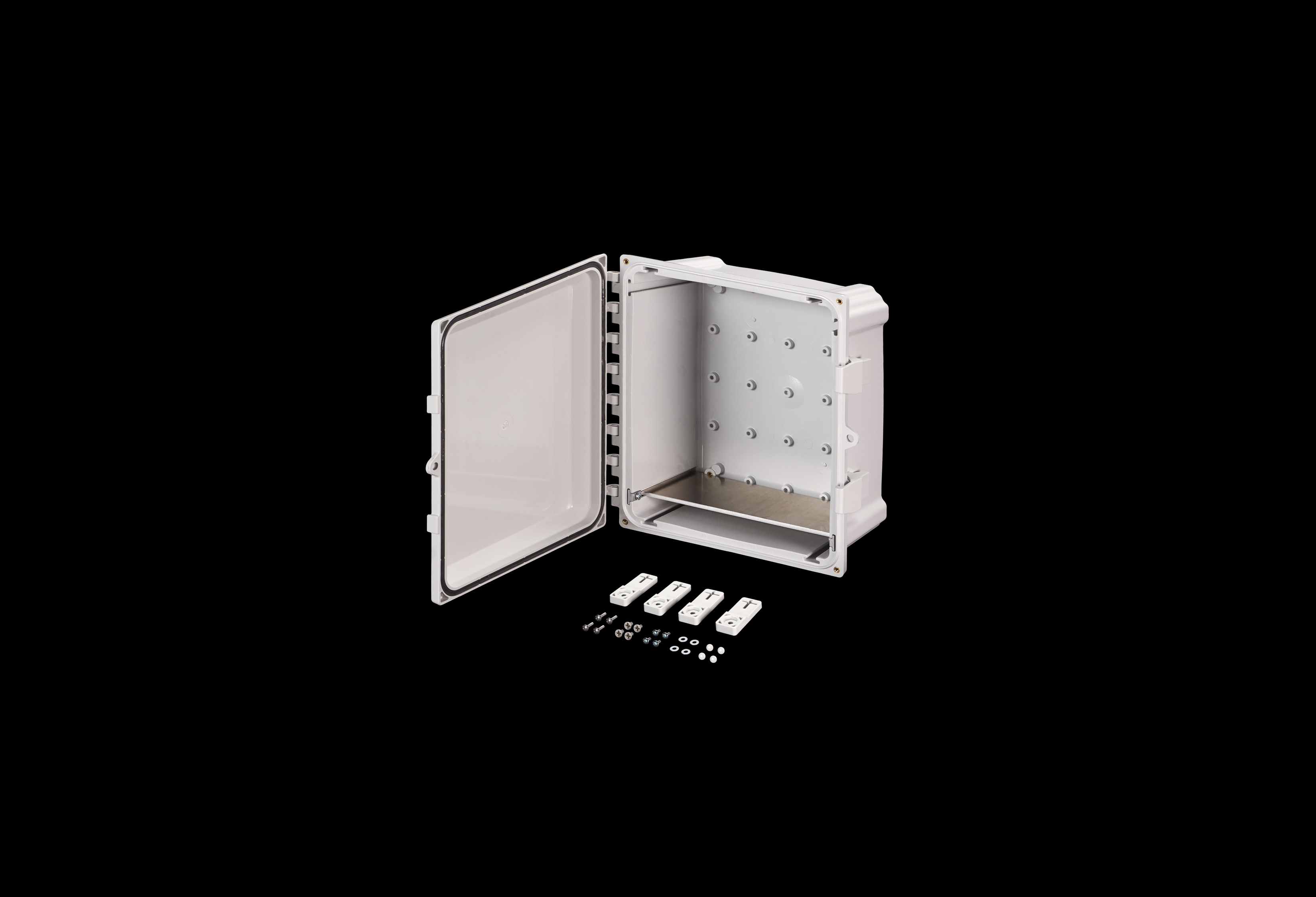 Polycarbonate Enclosure 10 x 10 x 6 Inches PolyStar Series Opaque Cover with Weight Distribution Shelf by Stahlin