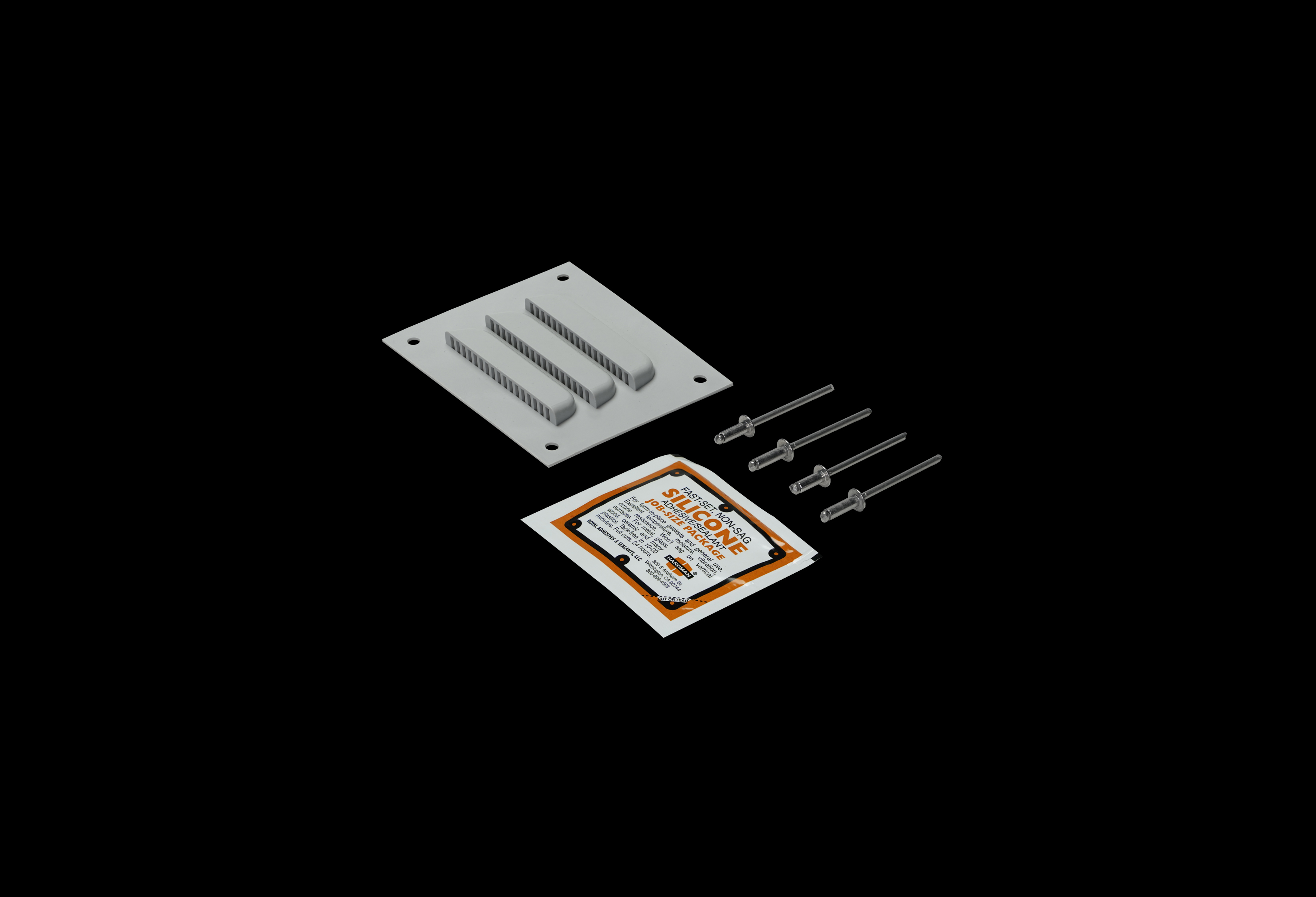 Louver Plate Kit with Vent, Silicone Pack and Four Rivets by Stahlin