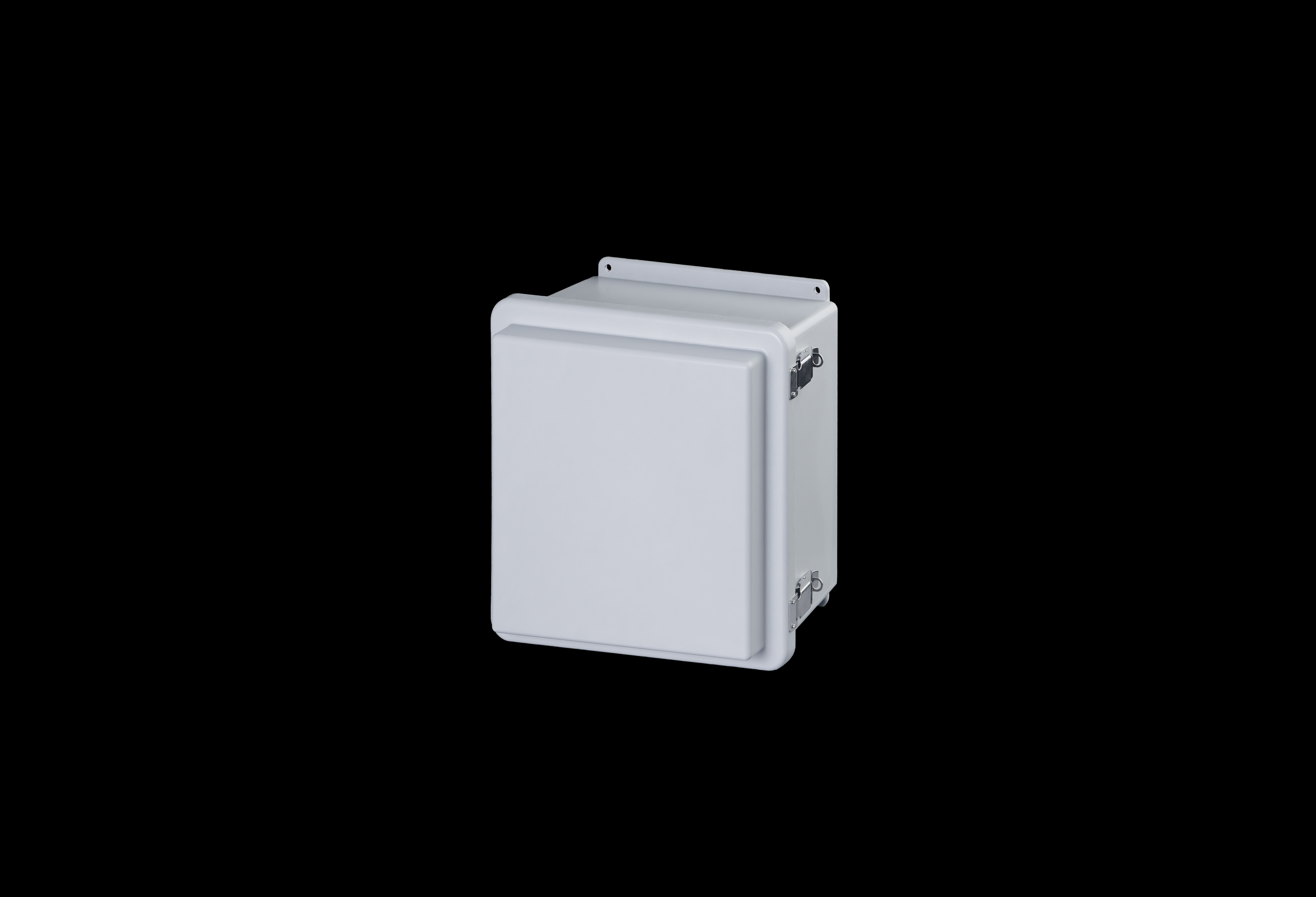 Fiberglass Enclosure 12 x 12 x 8 Inches J Series Raised Cover with Hinged, Latched Opaque Cover by Stahlin