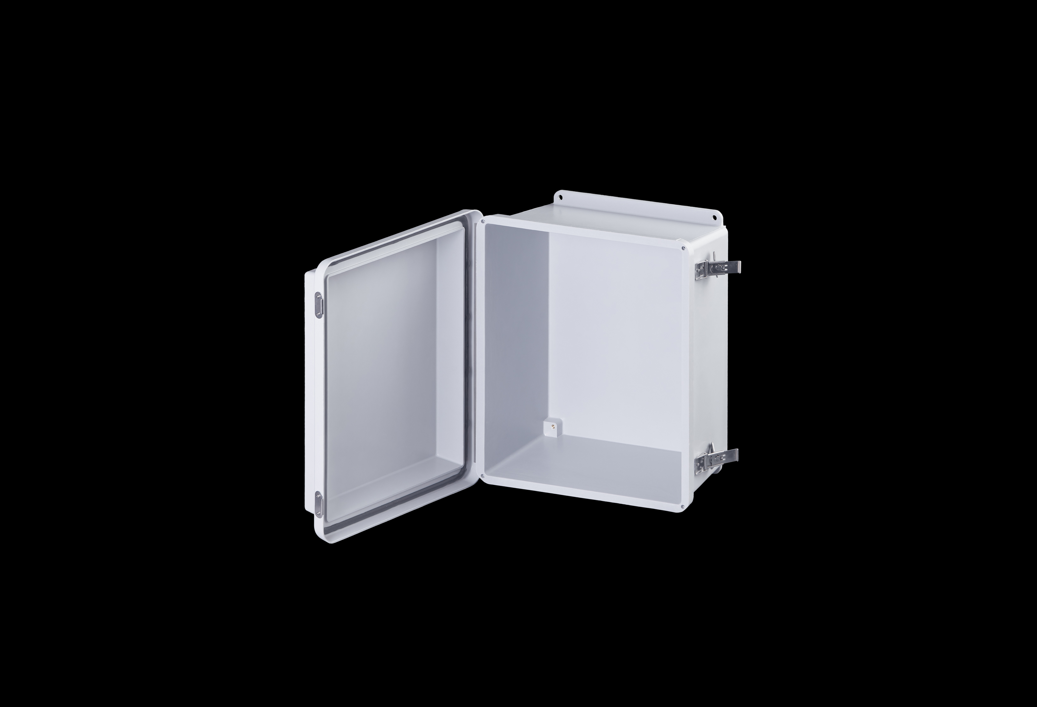 Fiberglass Enclosure 10 x 8 x 7 Inches J Series Raised Cover with Hinged, Twist Latch Opaque Cover by Stahlin