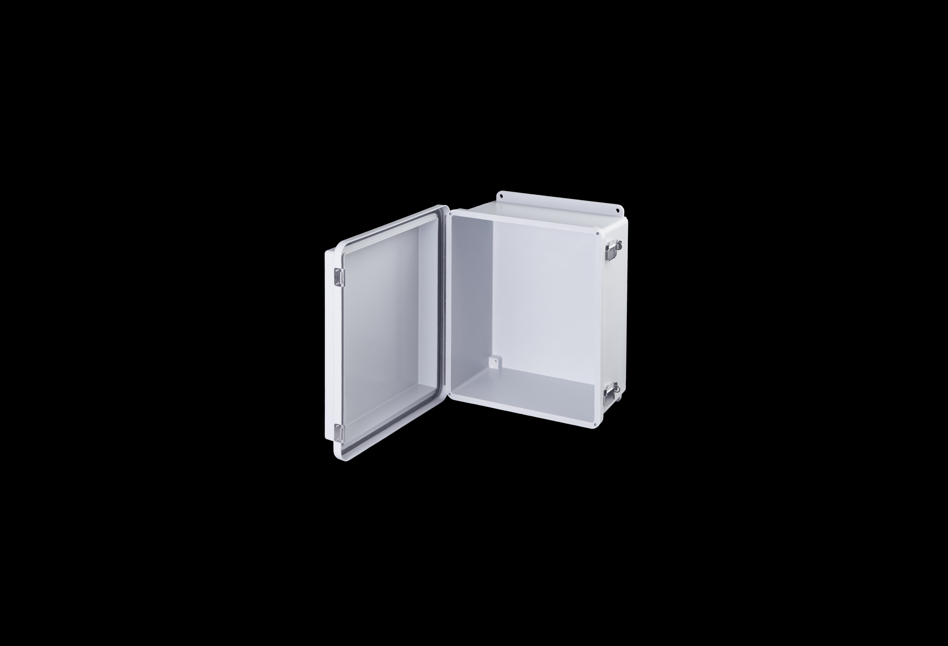 Fiberglass Enclosure 10 x 8 x 7 Inches J Series Raised Cover with Hinged, Latched Opaque Cover by Stahlin