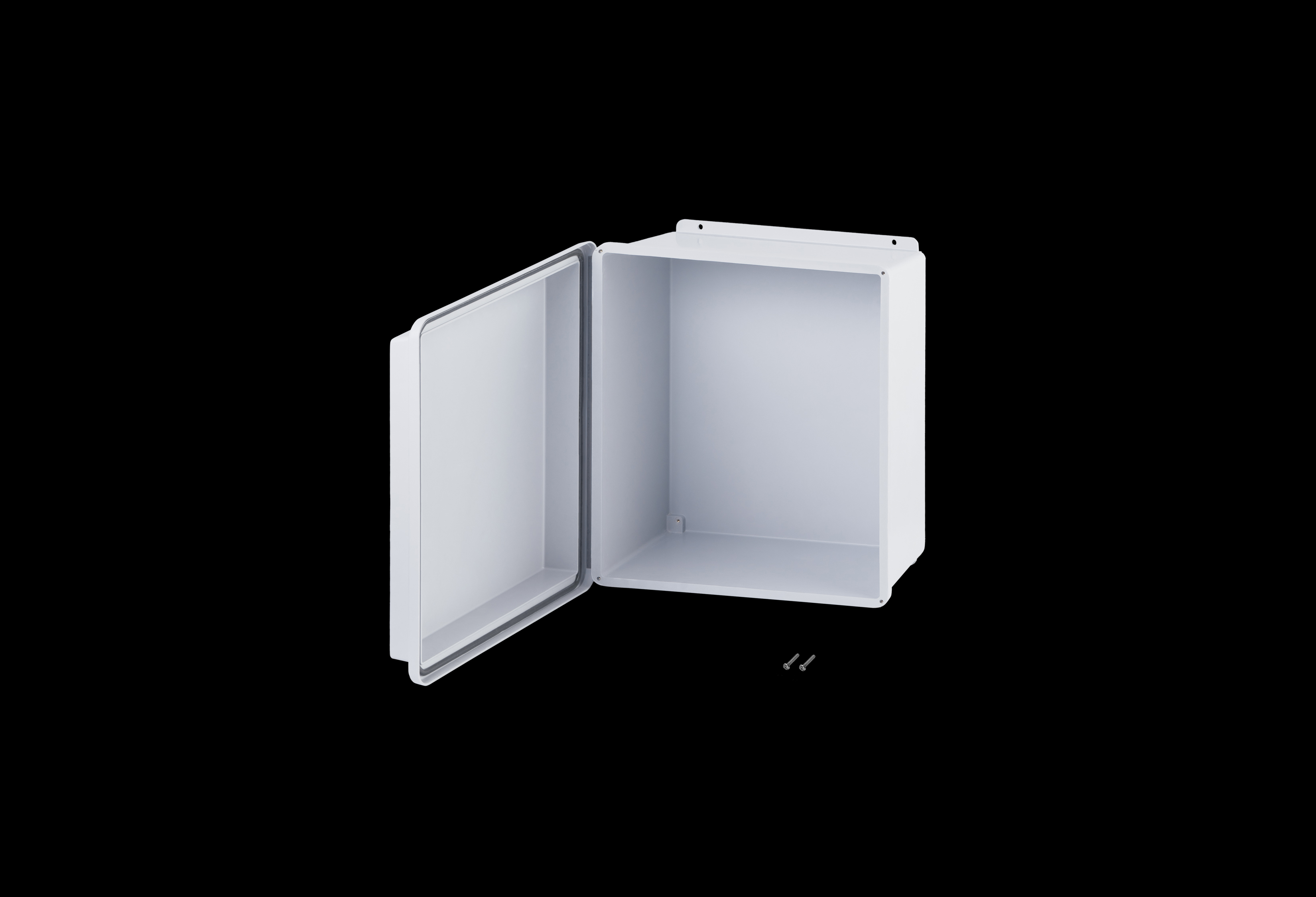 Fiberglass Enclosure 16 x 14 x 8 Inches J Series Raised Cover with Hinged, Opaque Cover, 2 Cover Screws by Stahlin