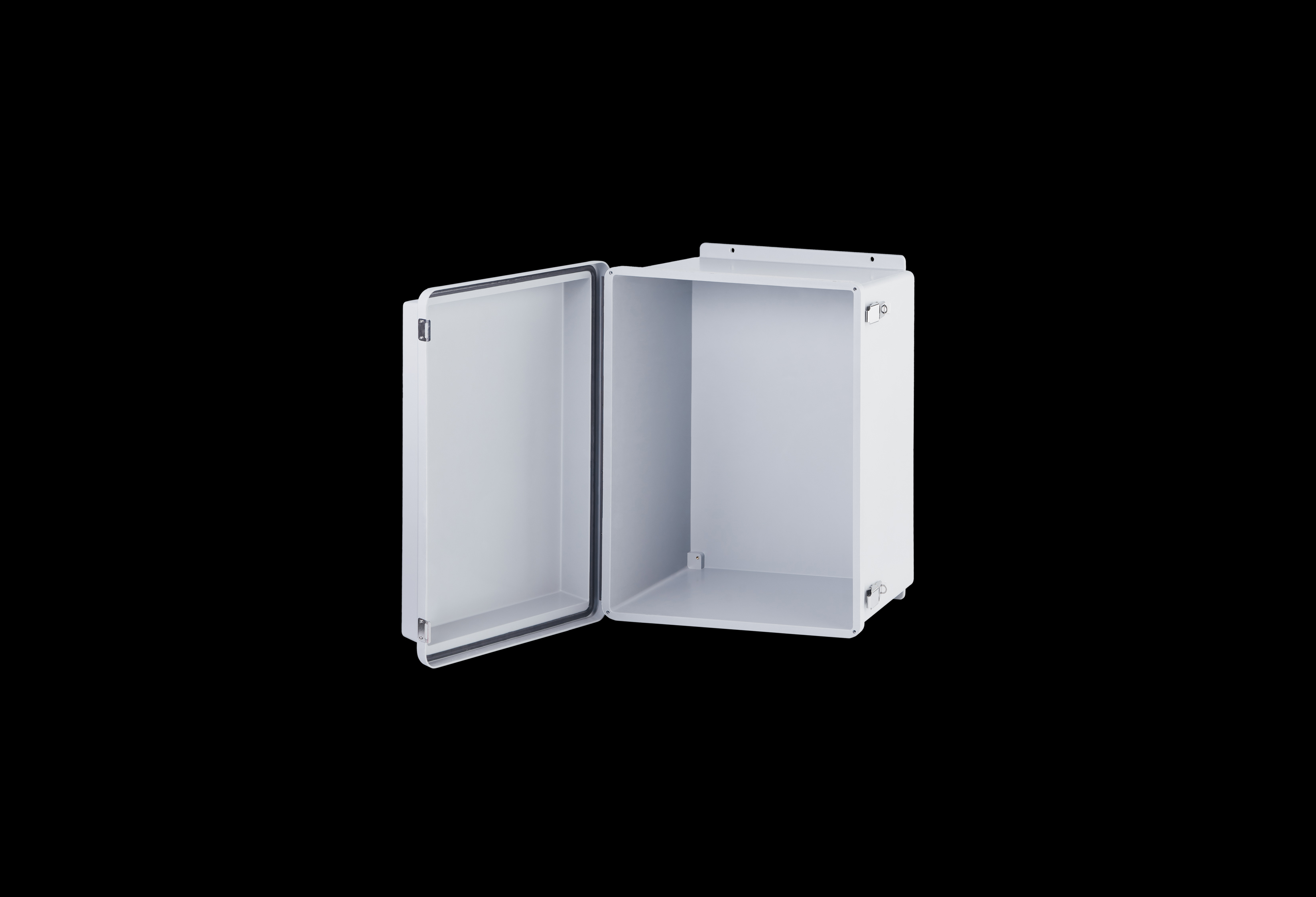Fiberglass Enclosure 18 x 16 x 10 Inches J Series Raised Cover with Hinged, Latched Opaque Cover by Stahlin