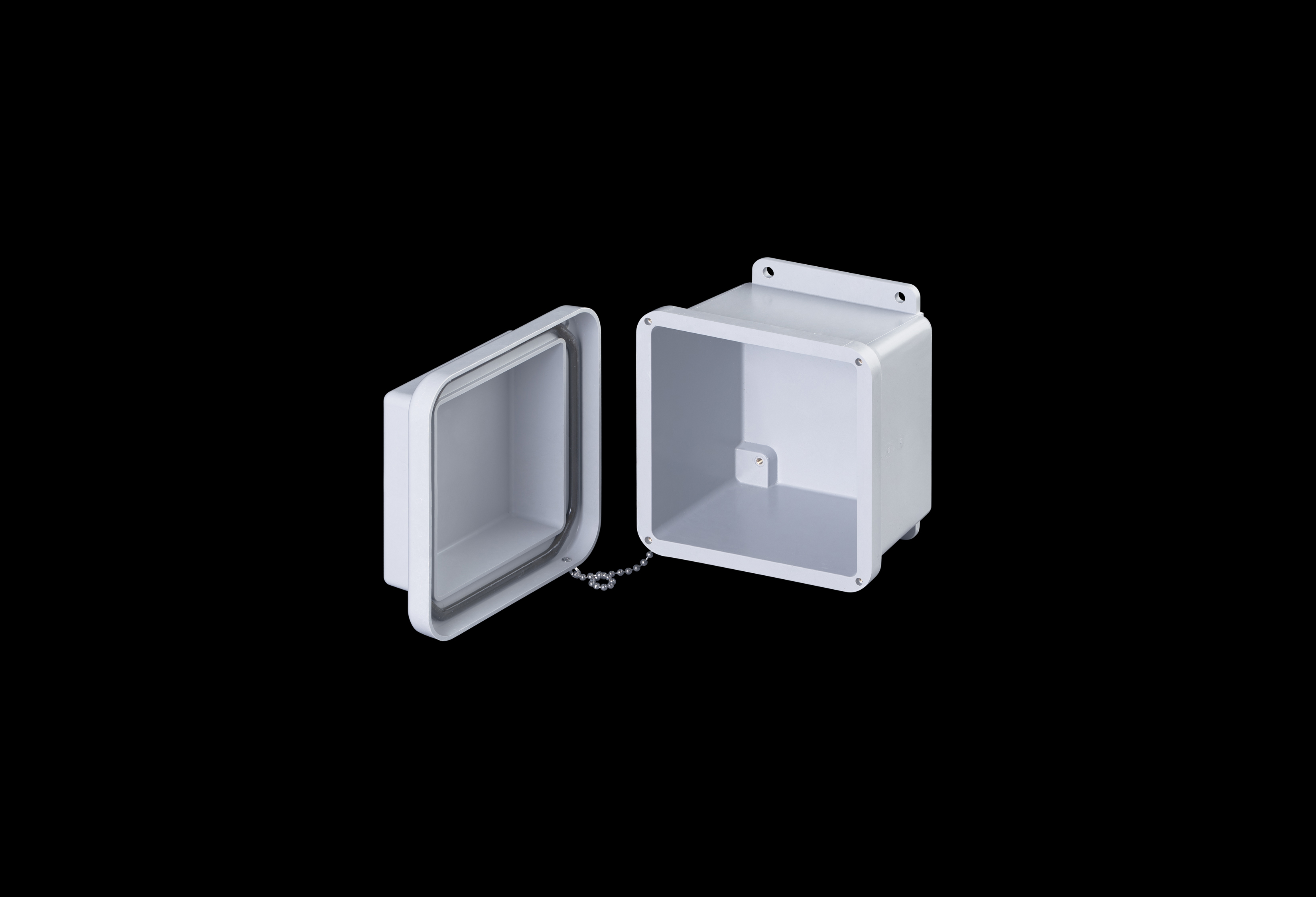 Fiberglass Enclosure 6 x 6 x 6 Inches J Series Raised Cover with Opaque Lift Off Cover by Stahlin