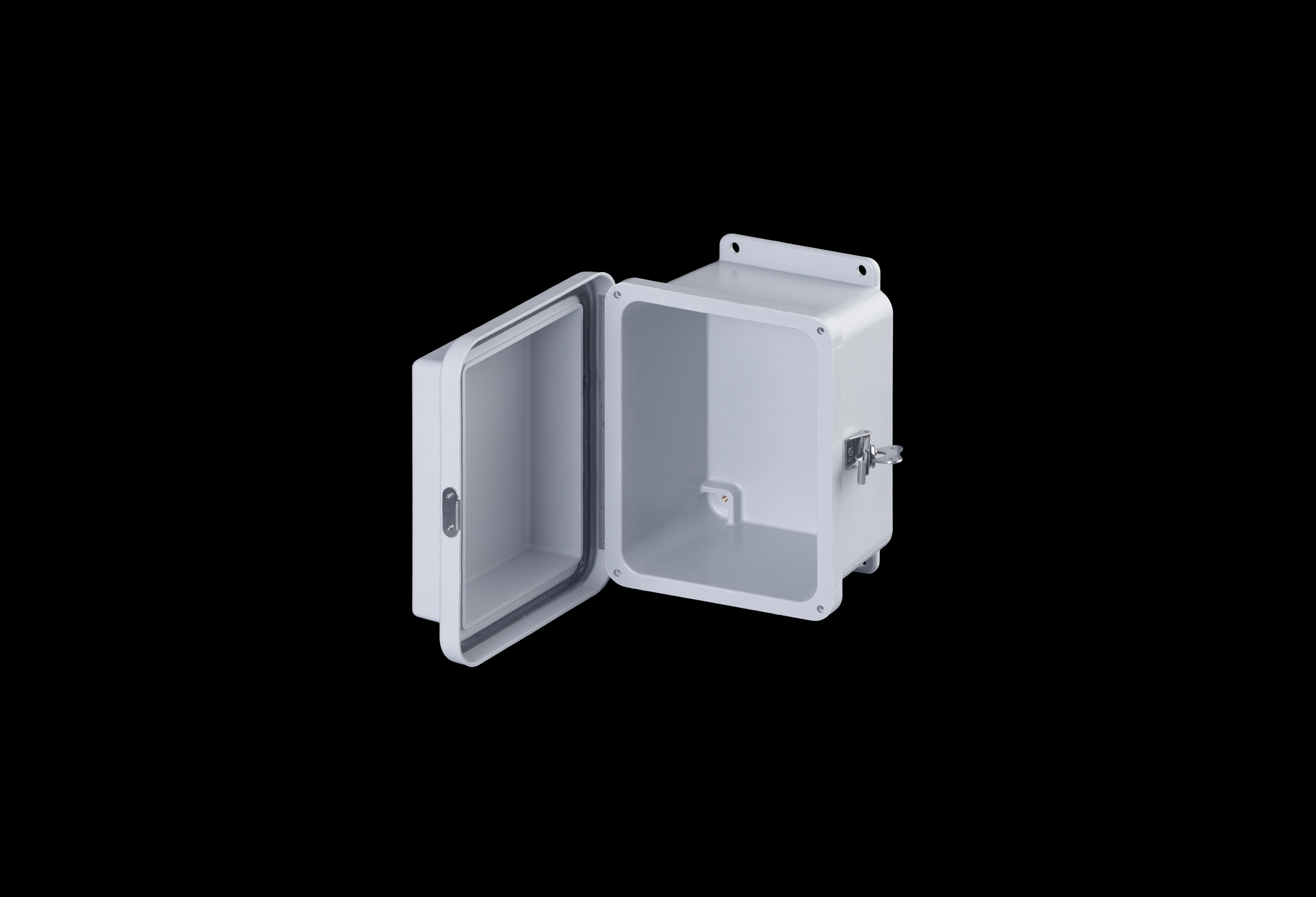 Fiberglass Enclosure 6 x 4 x 6 Inches J Series Raised Cover with Hinged, Twist Latch Opaque Cover by Stahlin