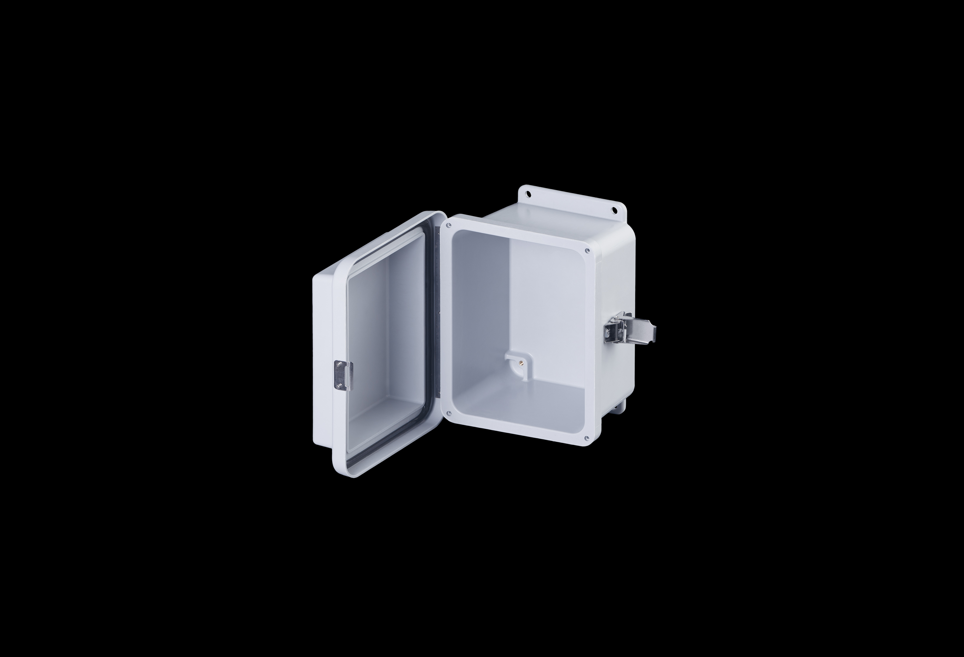 Fiberglass Enclosure 6 x 4 x 6 Inches J Series Raised Cover with Hinged, Latched Opaque Cover by Stahlin