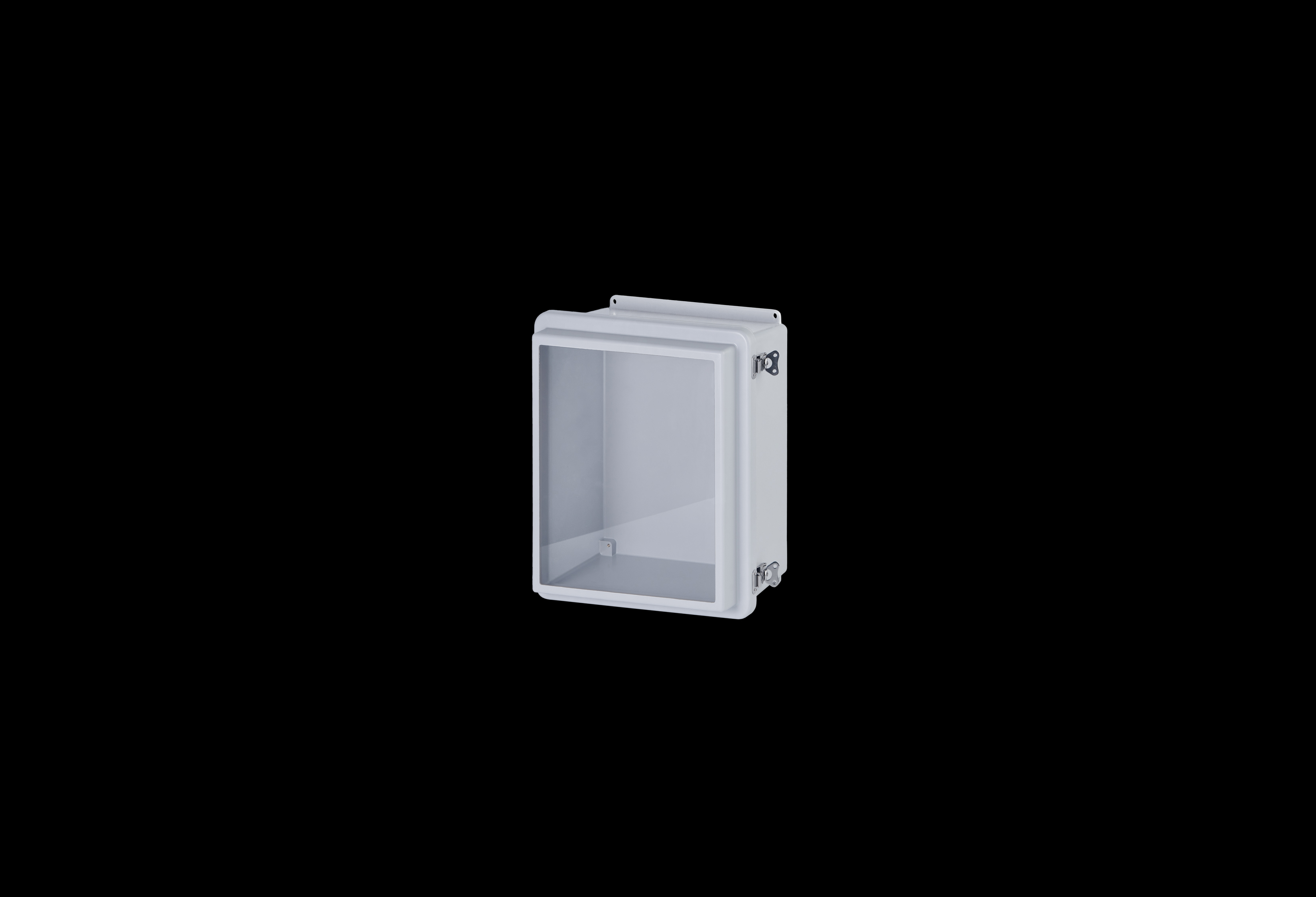 Fiberglass Enclosure 14 x 12 x 8 Inches J Series Raised Cover with Window and Hinged, Twist Latch Opaque Cover by Stahlin