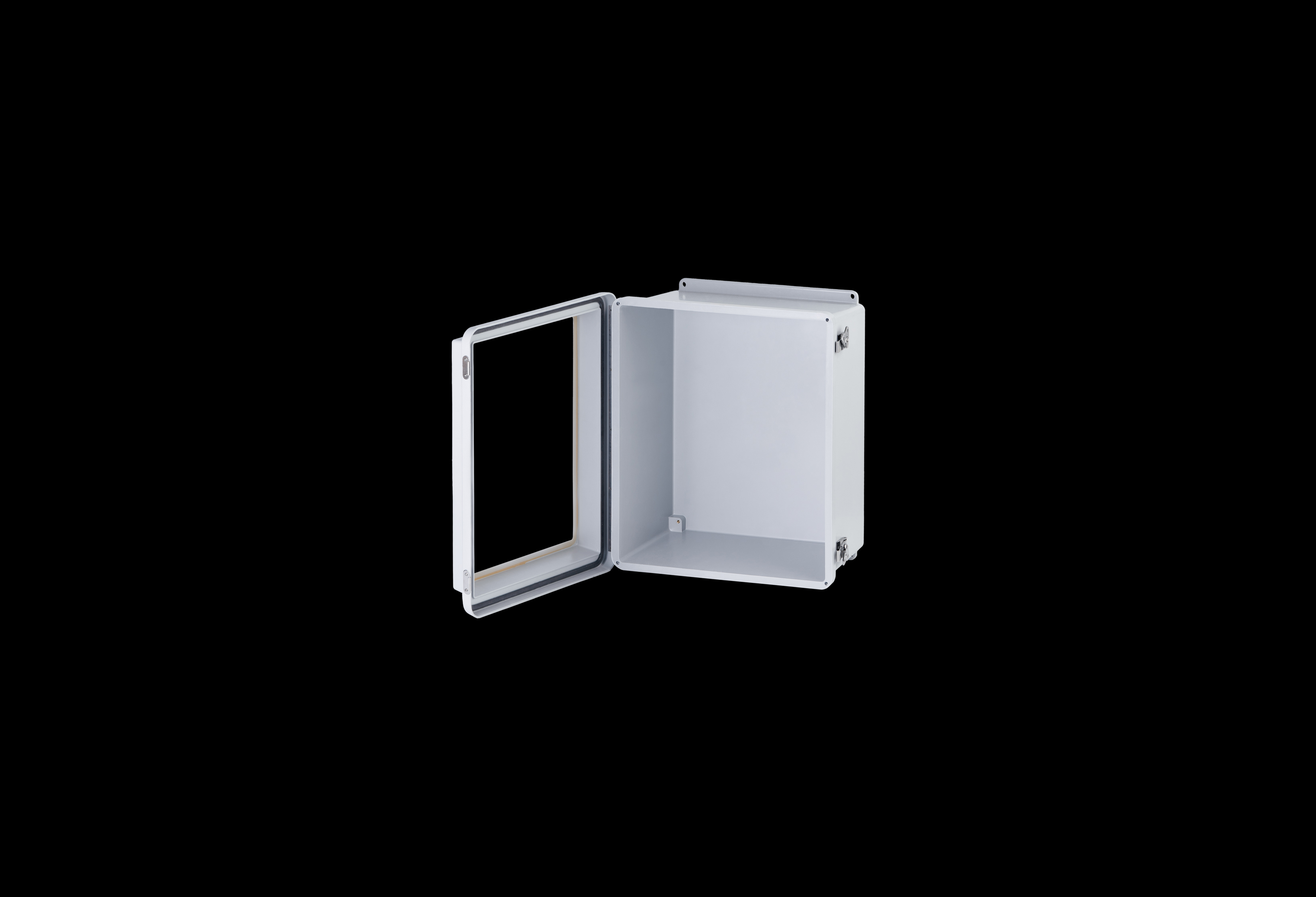 Fiberglass Enclosure 14 x 12 x 8 Inches J Series Raised Cover with Window and Hinged, Twist Latch Opaque Cover by Stahlin