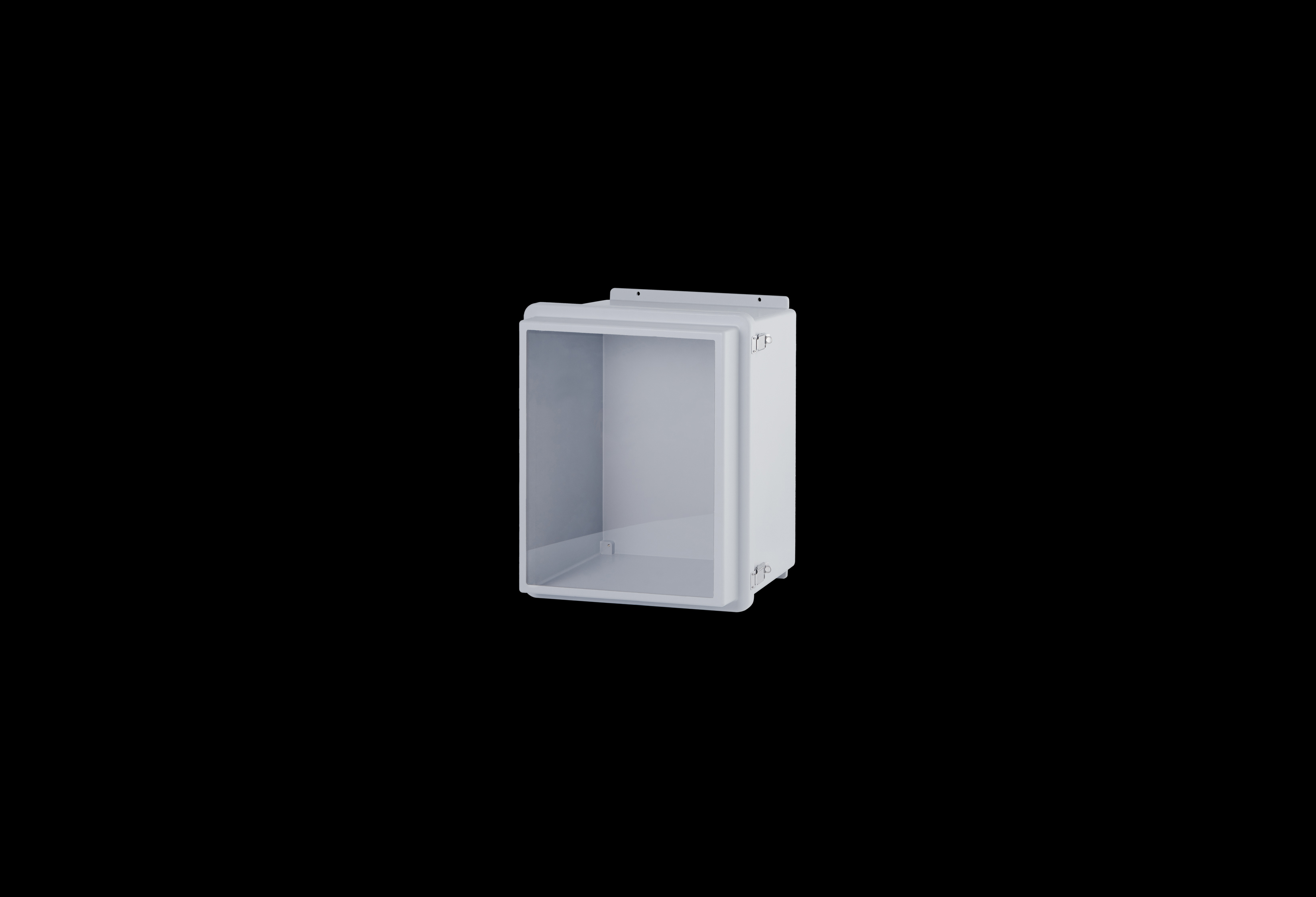 Fiberglass Enclosure 18 x 16 x 10 Inches J Series Raised Cover with Window and Hinged, Latched Opaque Cover by Stahlin