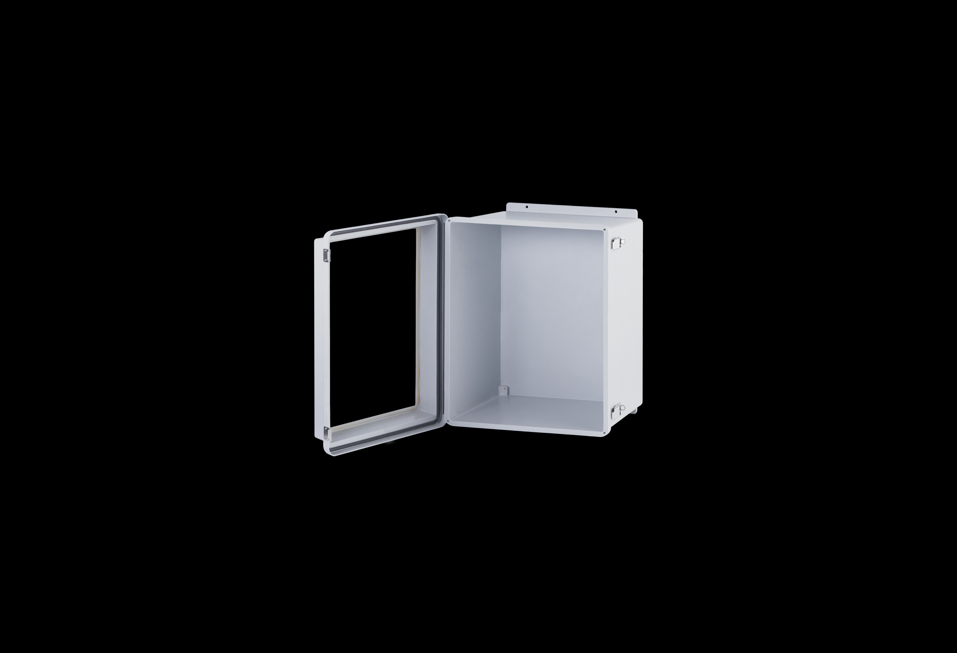 Fiberglass Enclosure 18 x 16 x 10 Inches J Series Raised Cover with Window and Hinged, Latched Opaque Cover by Stahlin