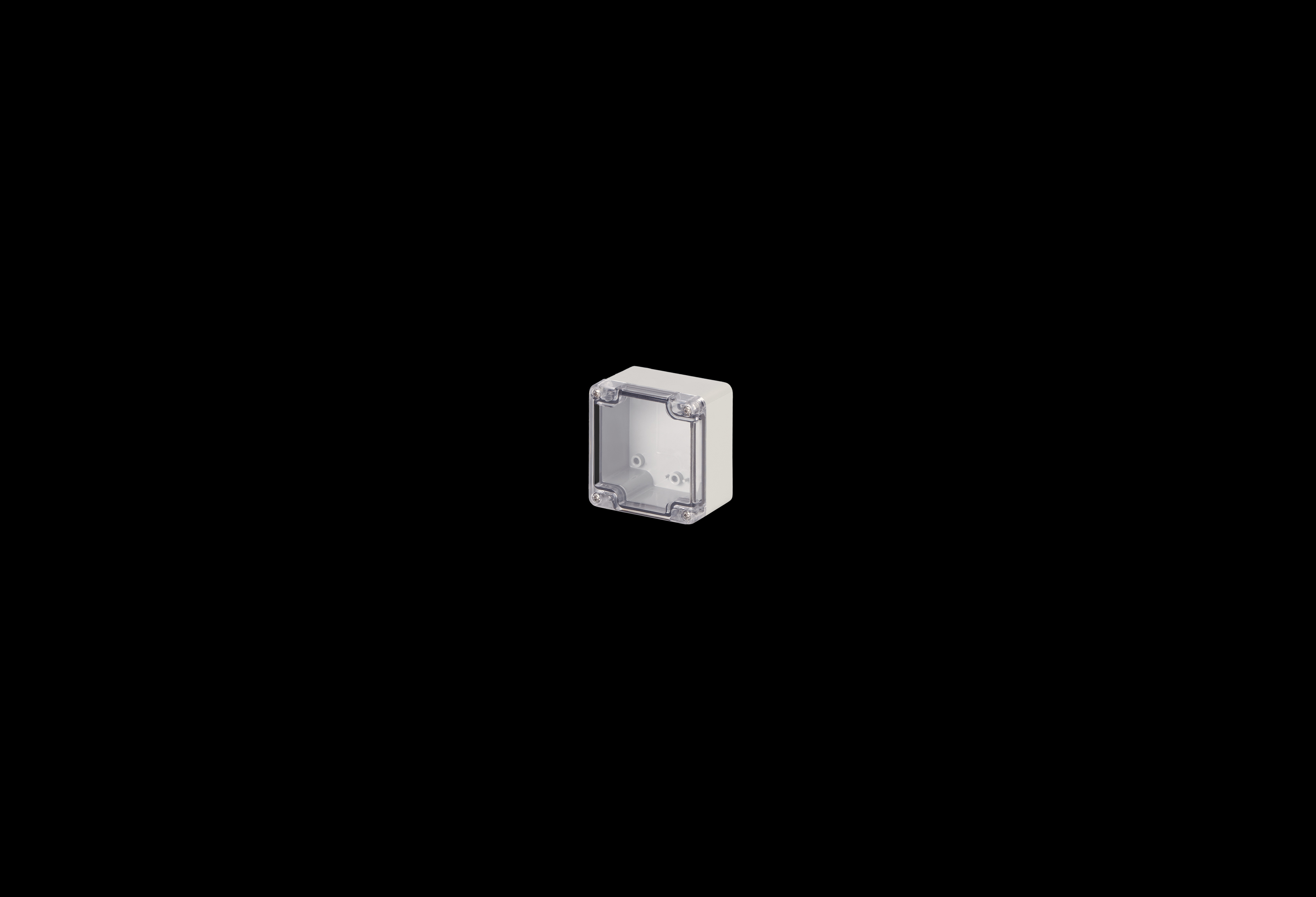 Polycarbonate Enclosure Small  3 x 3 x 2 Inches Starke Series with Clear Lift Off Cover   by Stahlin