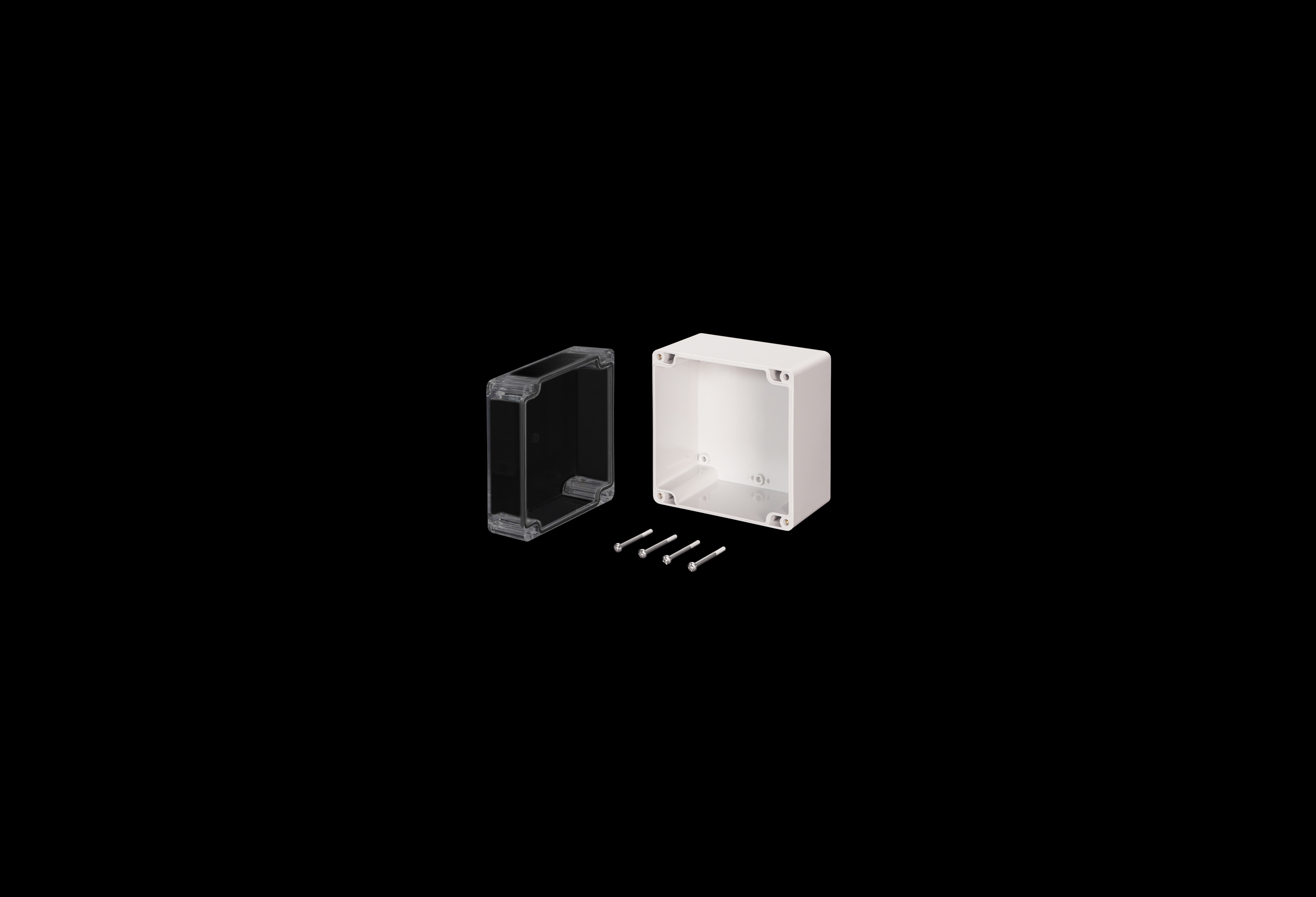Polycarbonate Enclosure Small  5 x 5 x 4 Inches Starke Series with Clear Lift Off Cover   by Stahlin