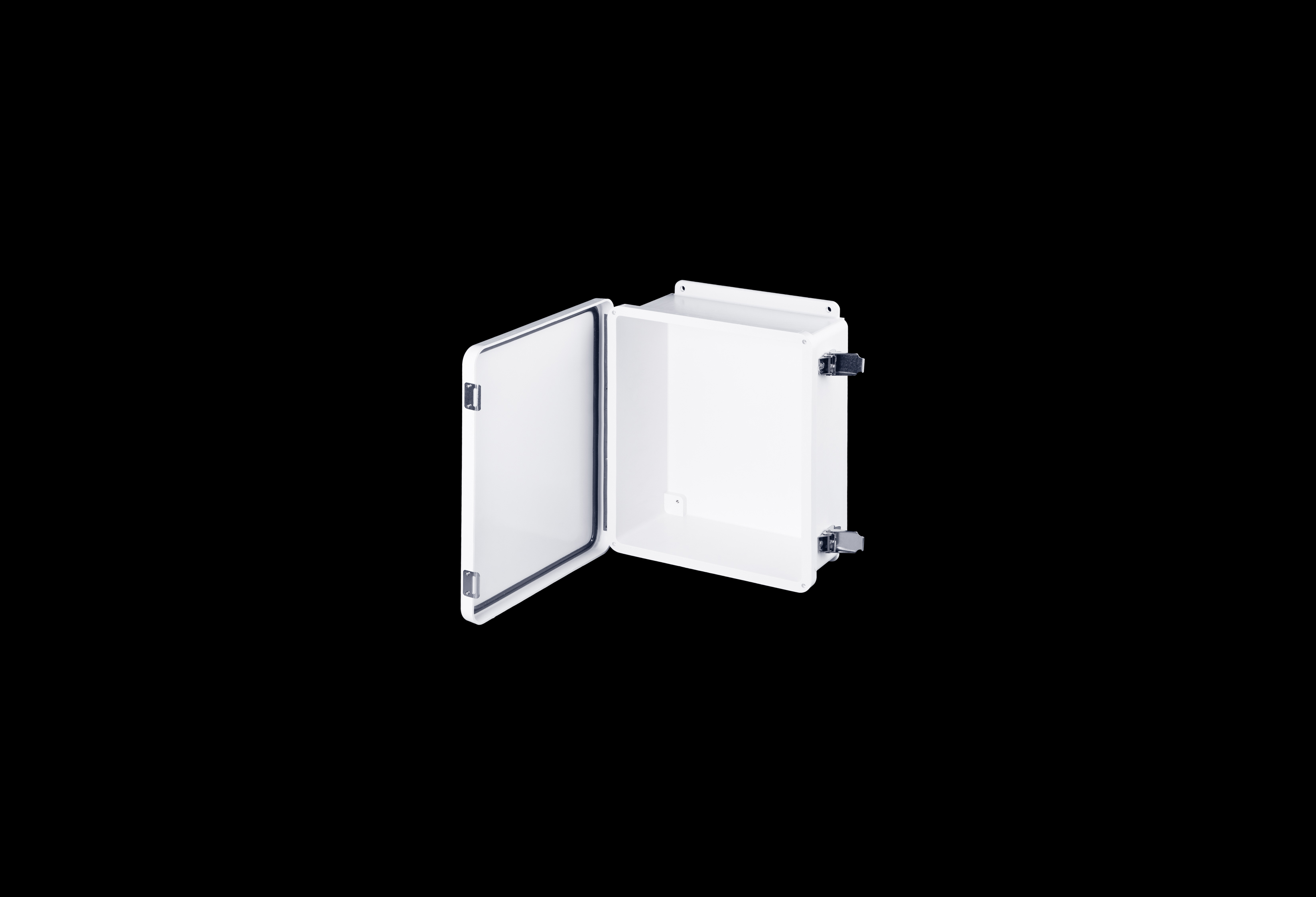 Fiberglass Enclosure  10 x 8 x 4 Inches J Series White with Hinged, Latched Opaque Cover by Stahlin