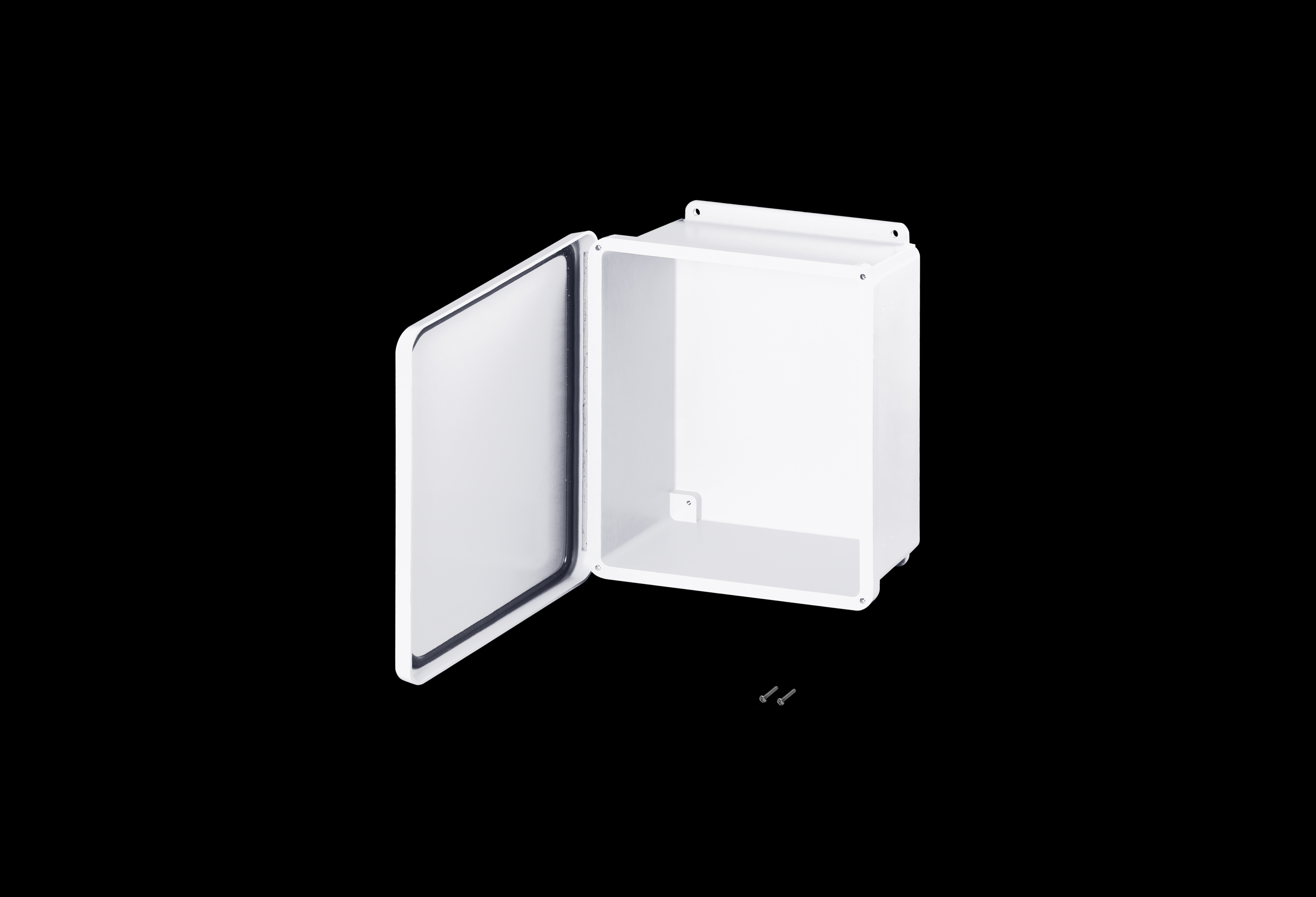 Fiberglass Enclosure  10 x 8 x 4 Inches J Series White with Hinged, Opaque Cover, 2 Cover Screws by Stahlin