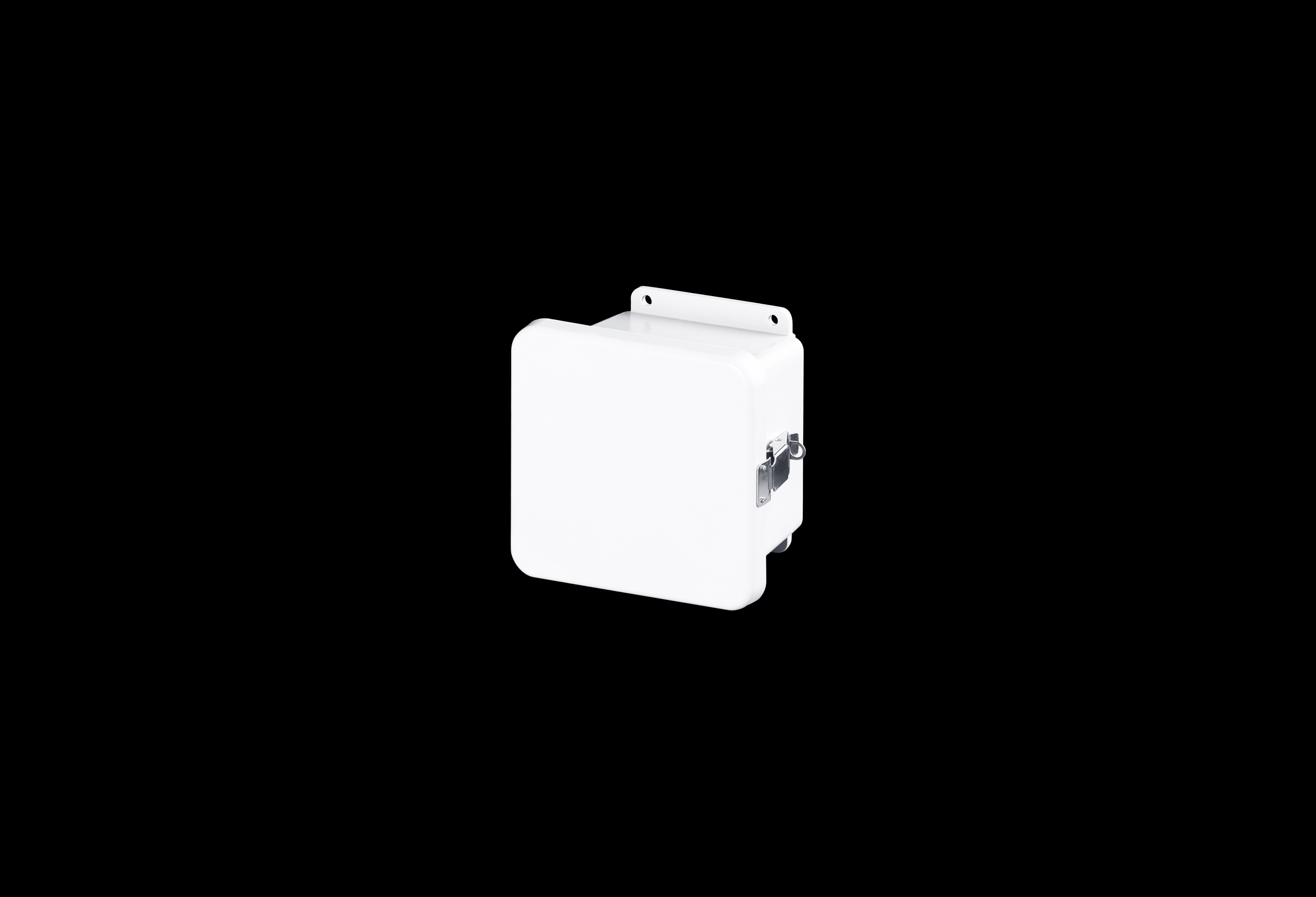 Fiberglass Enclosure  6 x 6 x 4 Inches J Series White with Hinged, Latched Opaque Cover by Stahlin