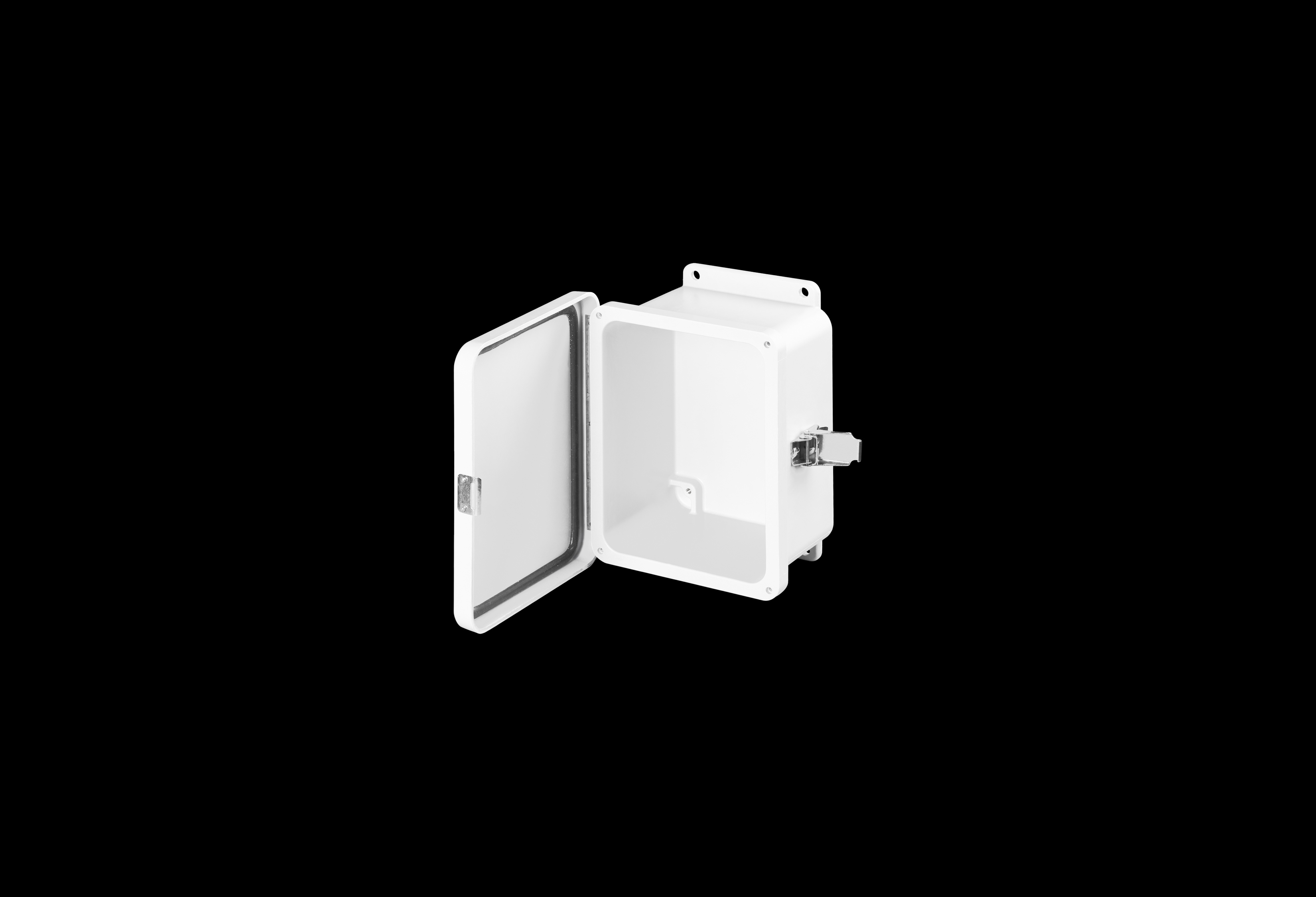 Fiberglass Enclosure  6 x 4 x 4 Inches J Series White with Hinged, Latched Opaque Cover by Stahlin